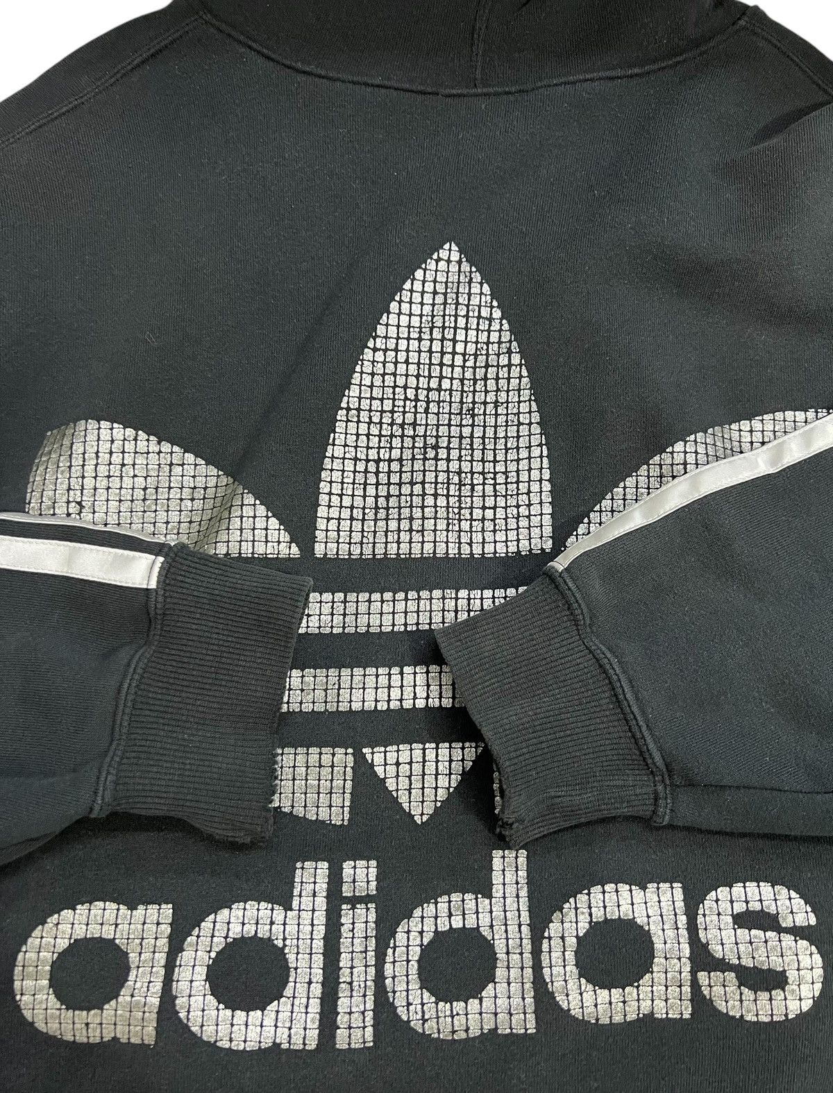 Adidas × Descente × Vintage Vintage Adidas Descente Distressed Pull Over Hoodie Size US L / EU 52-54 / 3 - 6 Thumbnail