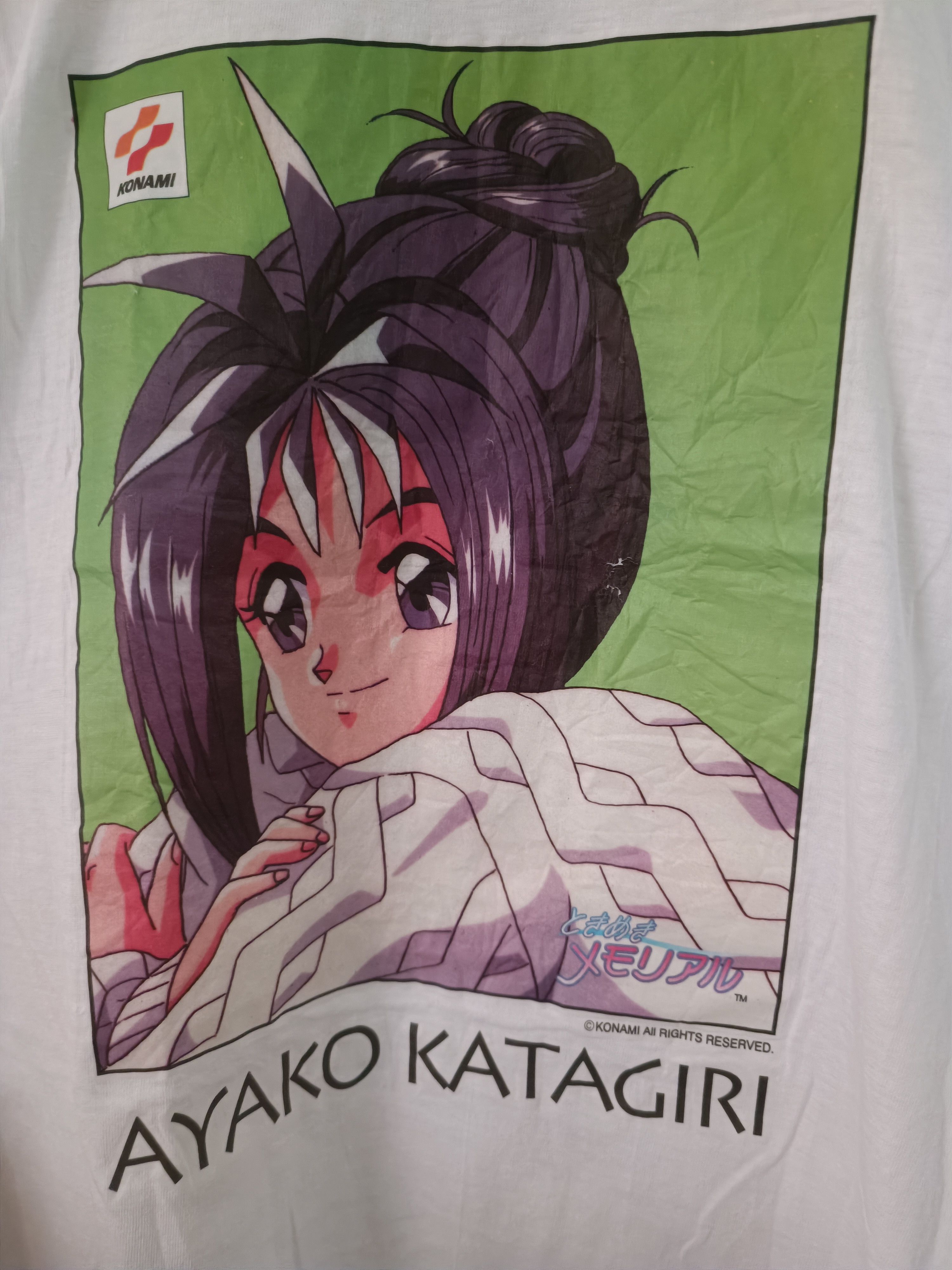 Anime Vintage 90s Konami Tokimeki Memorial Ayako Katagiri T Shirt Size US M / EU 48-50 / 2 - 4 Thumbnail