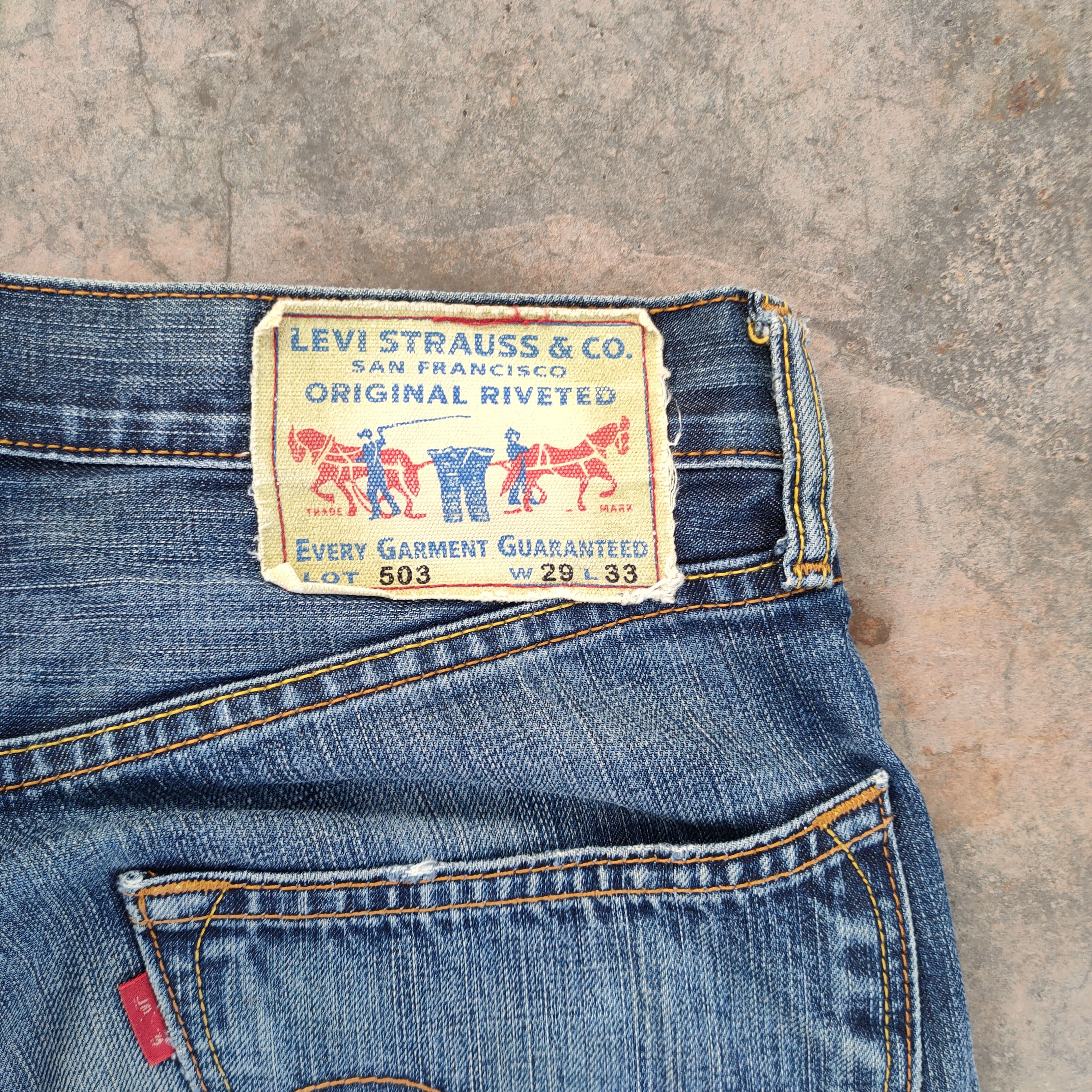 Levi's Vintage Clothing VINTAGE LEVI'S 503 FADED DISTRESSED DENIM JEAN PANTS Size US 30 / EU 46 - 10 Thumbnail