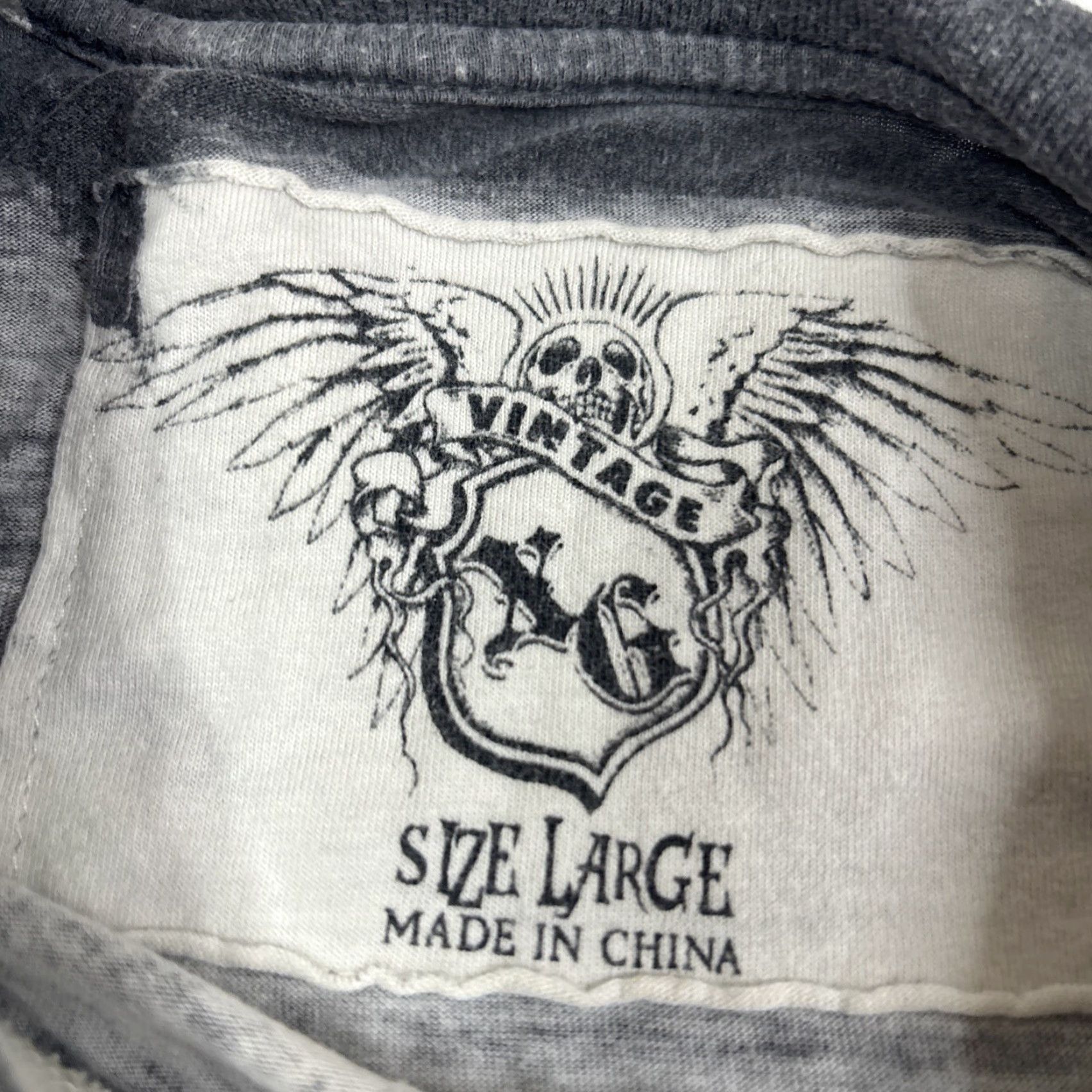 Etro VINTAGE XG T Shirt Men’s XL Gray Retro Y2K Skull Graphic Distressed Faded Size US XL / EU 56 / 4 - 3 Thumbnail