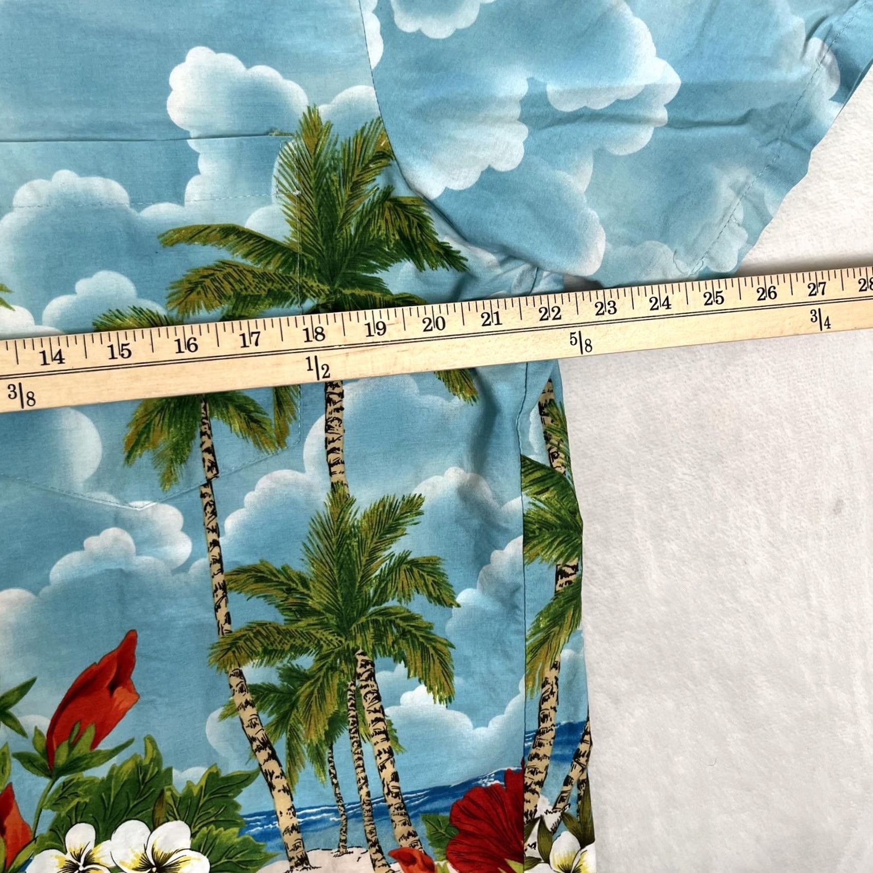 Vintage VINTAGE RJC Shirt Mens Large Blue Hawaiian Hibiscus Palm Short Sleeve Button-Up Shirt Size US L / EU 52-54 / 3 - 6 Thumbnail