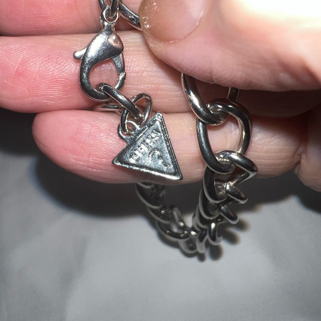 Guess Guess Silver Tone and Black Crystal Heart Size ONE SIZE - 7 Thumbnail