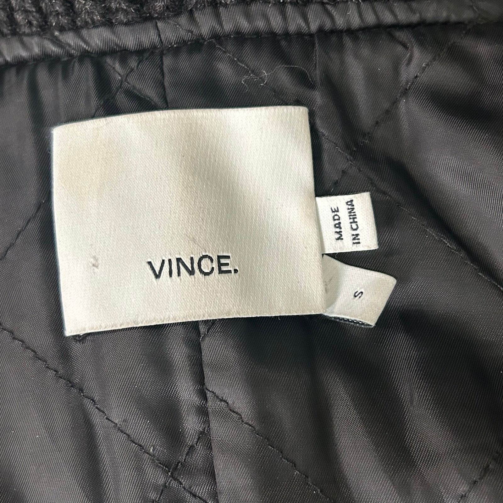 Vince Vince Wool Pea Coat Shawl Collar Gray Black Leather Small Size S / US 4 / IT 40 - 15 Thumbnail