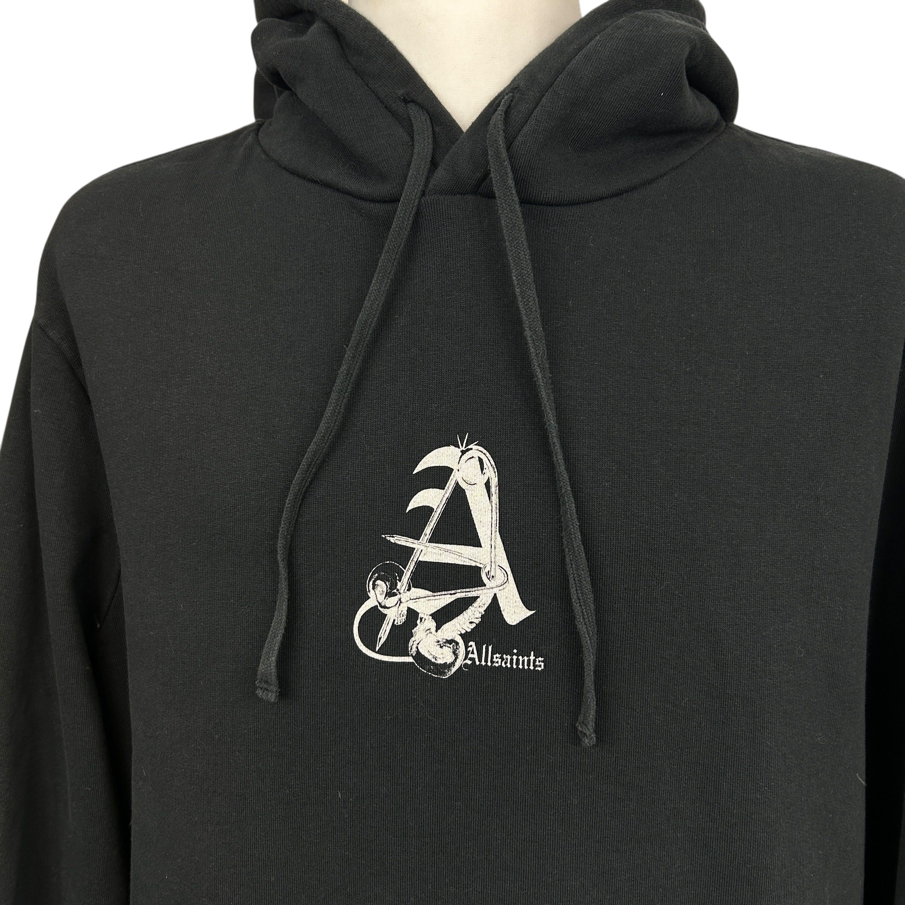 Allsaints Allsaints Chunky Heavy Oversized Pinup Hoodie Black XL Size US XL / EU 56 / 4 - 3 Thumbnail