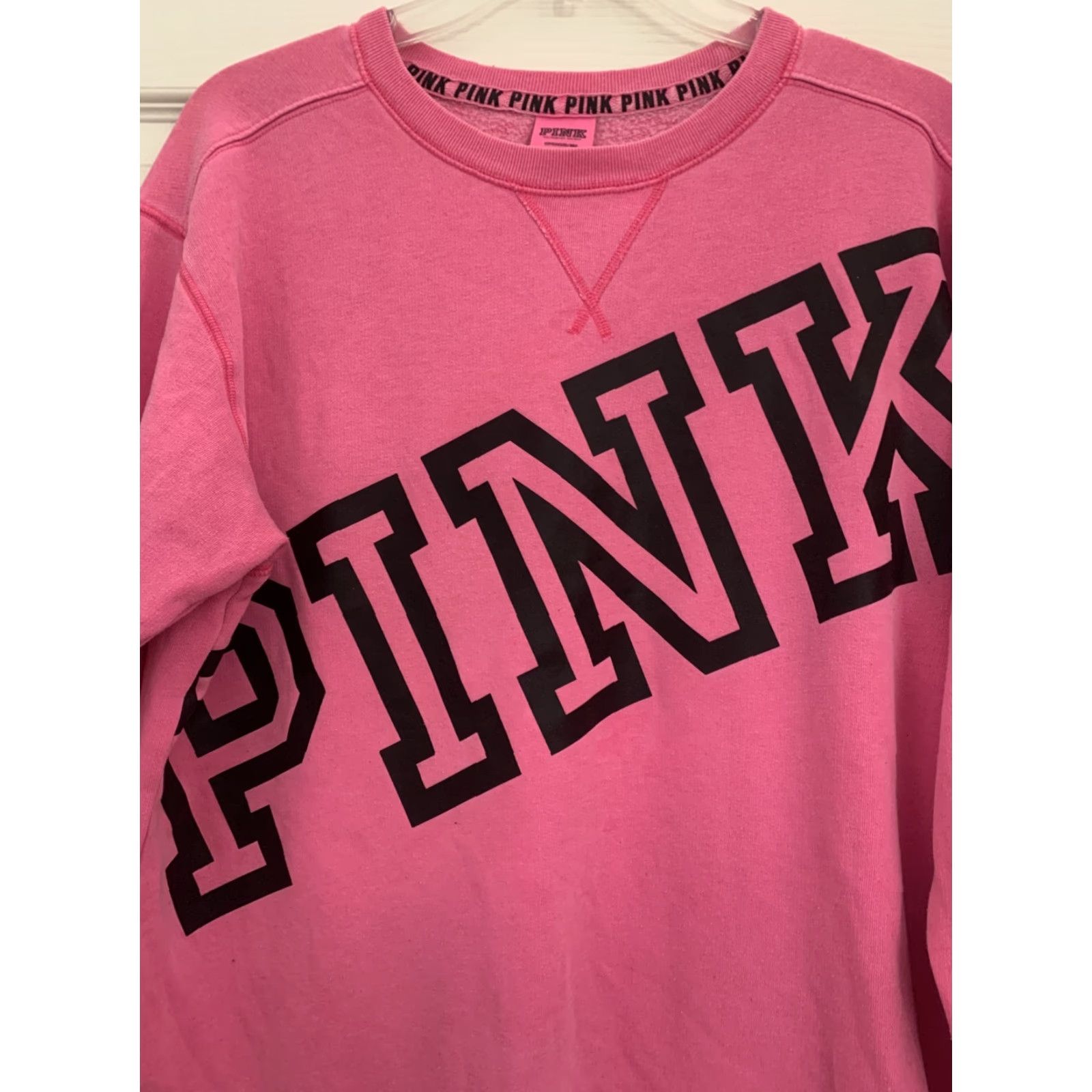 Pinko VINTAGE Victoria Secret PINK Pink Long Sleeve T-Shirt Women’s Small S Pink Womens Shirt Long Sleeve Size S / US 4 / IT 40 - 2 Thumbnail