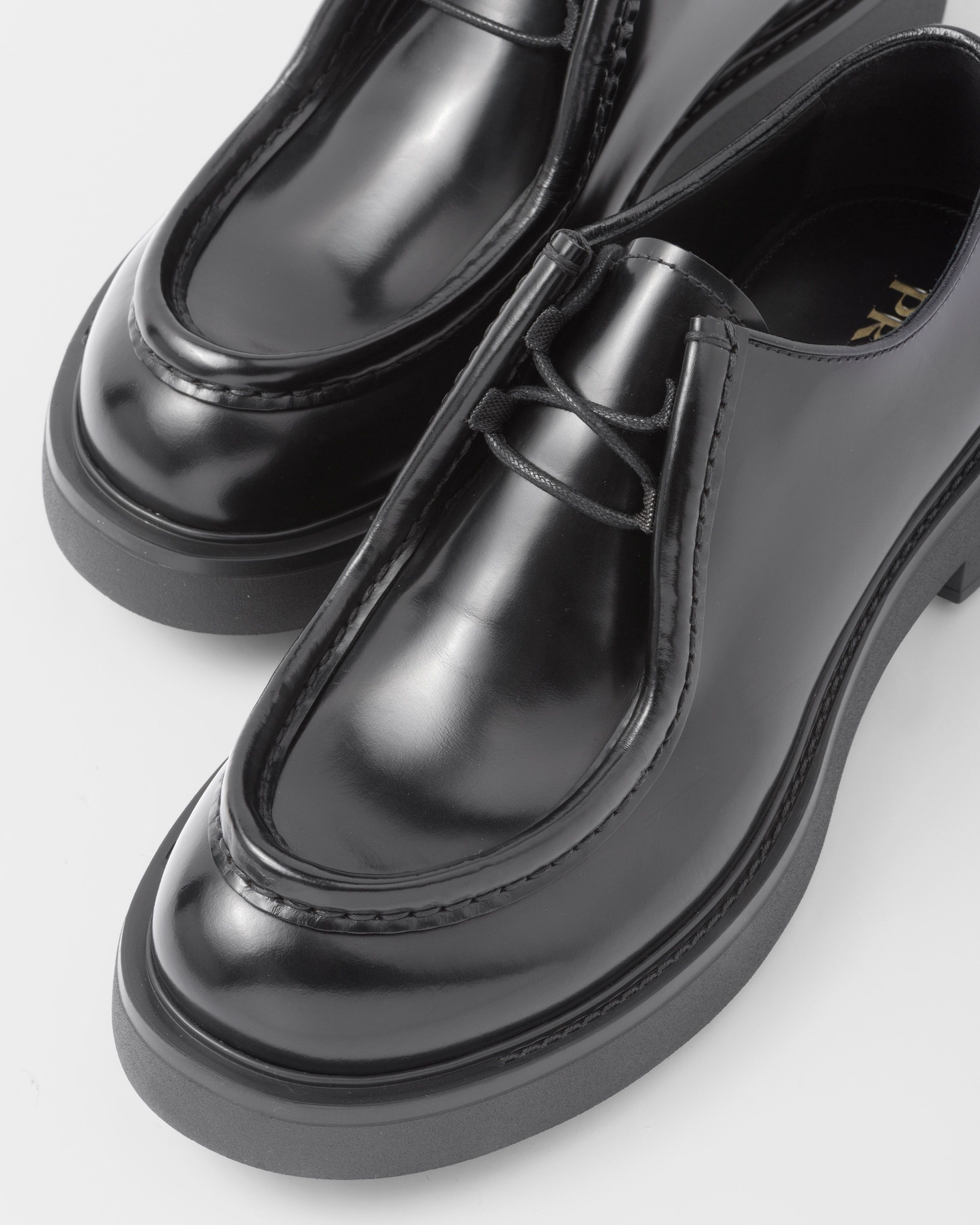 Prada o1la1rc1a0925 Diapason Opaque Brushed Lace-Up Shoes Size US 11 / EU 44 - 4 Thumbnail