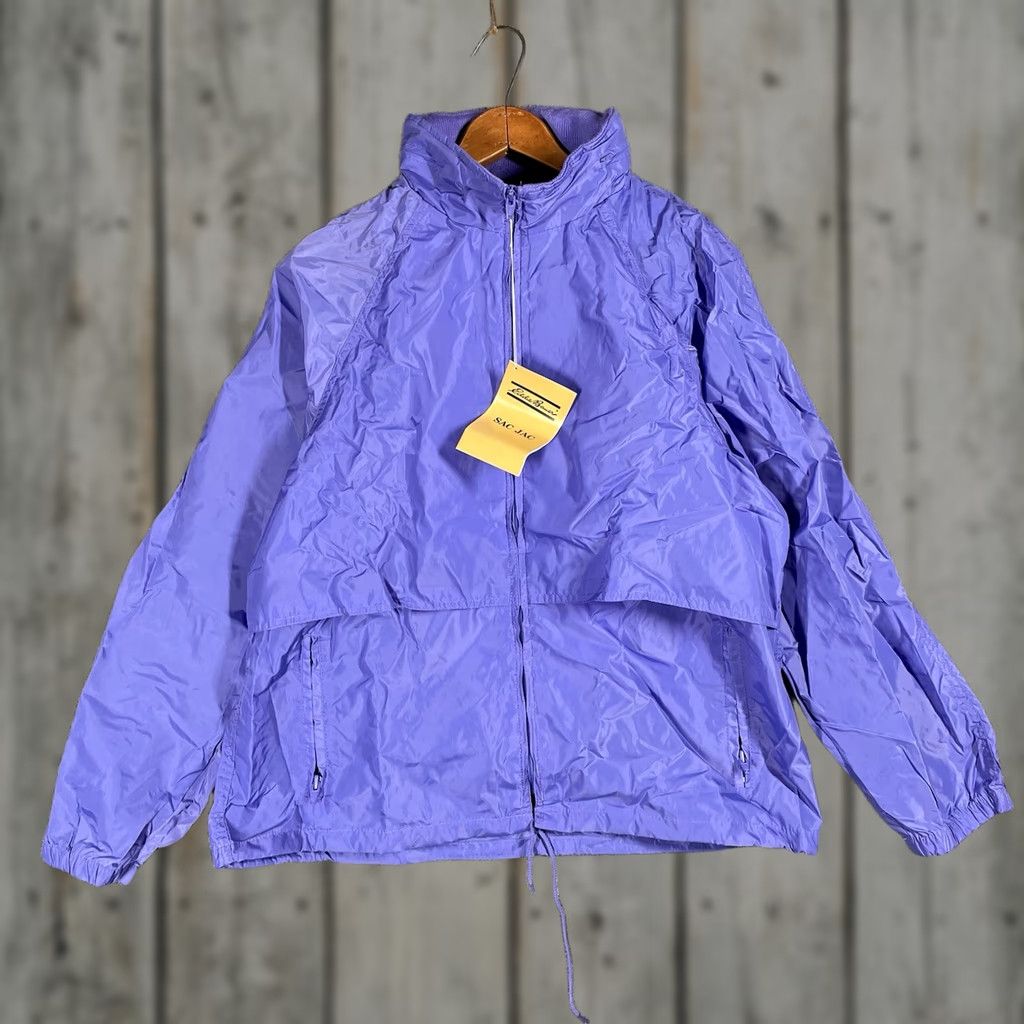 Eddie Bauer VINTAGE Eddie Bauer Sac Jac Packable Jacket Womens Large Purple Windbreaker NWT Size L / US 10 / IT 46 - 1 Thumbnail