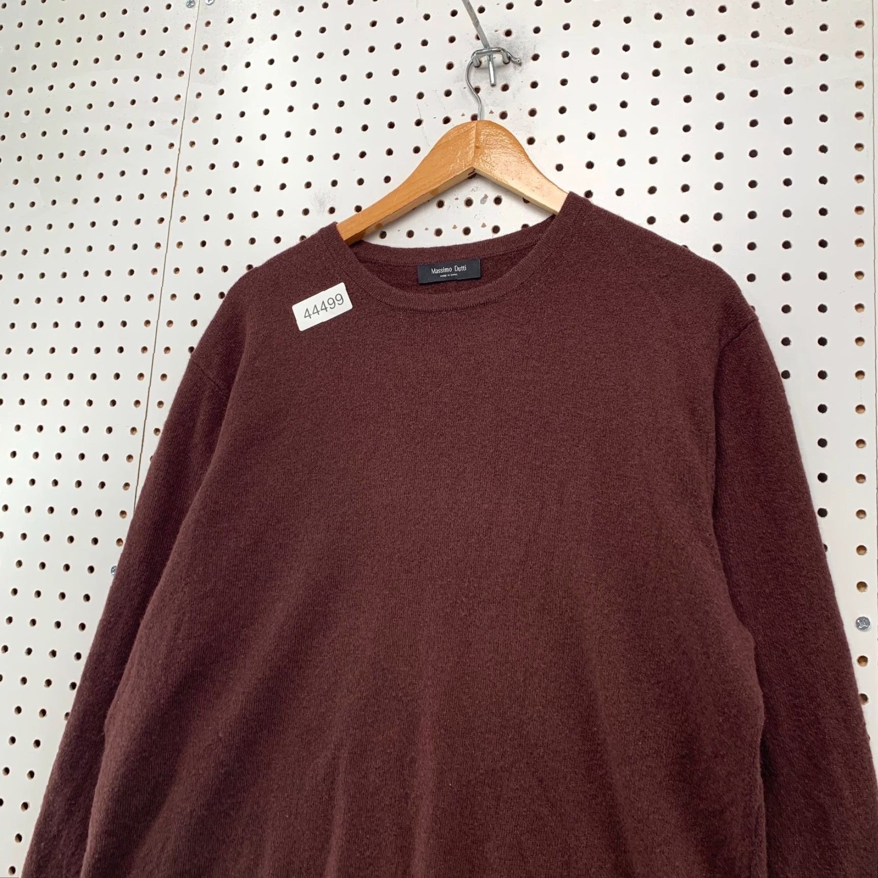 Massimo Dutti Massimo Dutti Wool Sweater Mens Large Brown Yak Blend Crew Neck Pullover Knit Logo Winter Mens Size US L / EU 52-54 / 3 - 4 Thumbnail