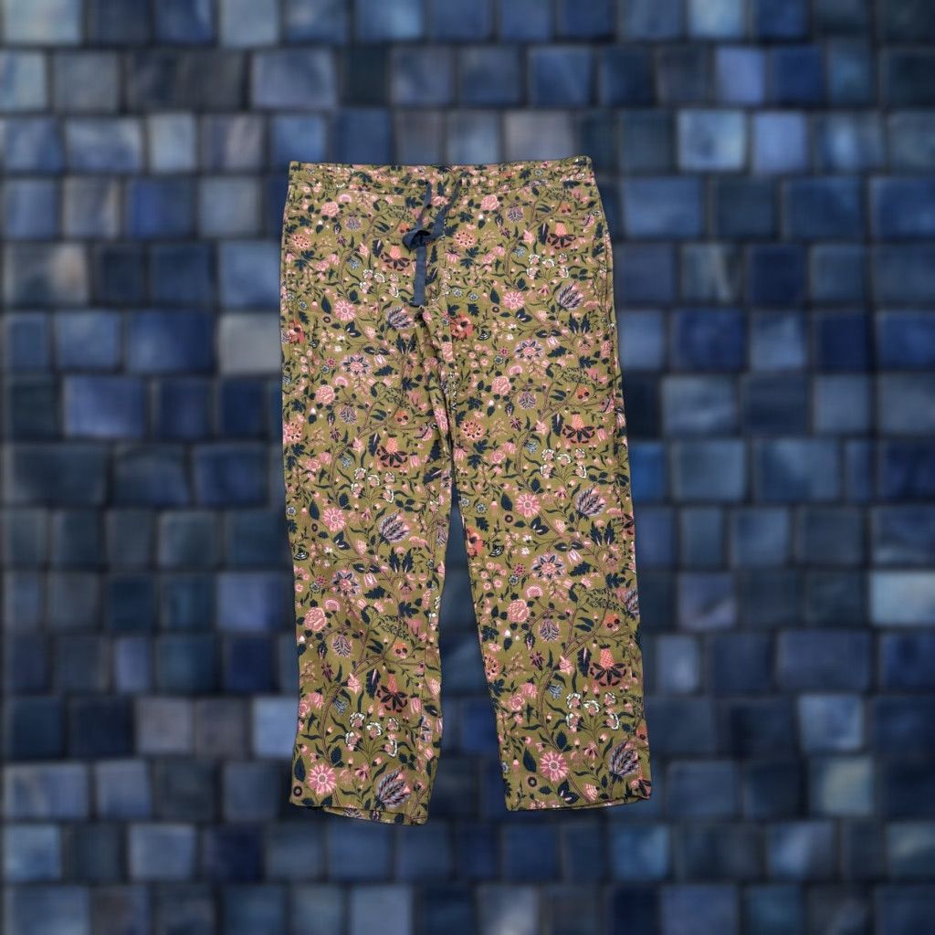 Vintage Sundance Pants Women's Floral Boho Wide Leg Pockets Size PM Petite Read Size 32" / US 10 / IT 46 - 1 Thumbnail