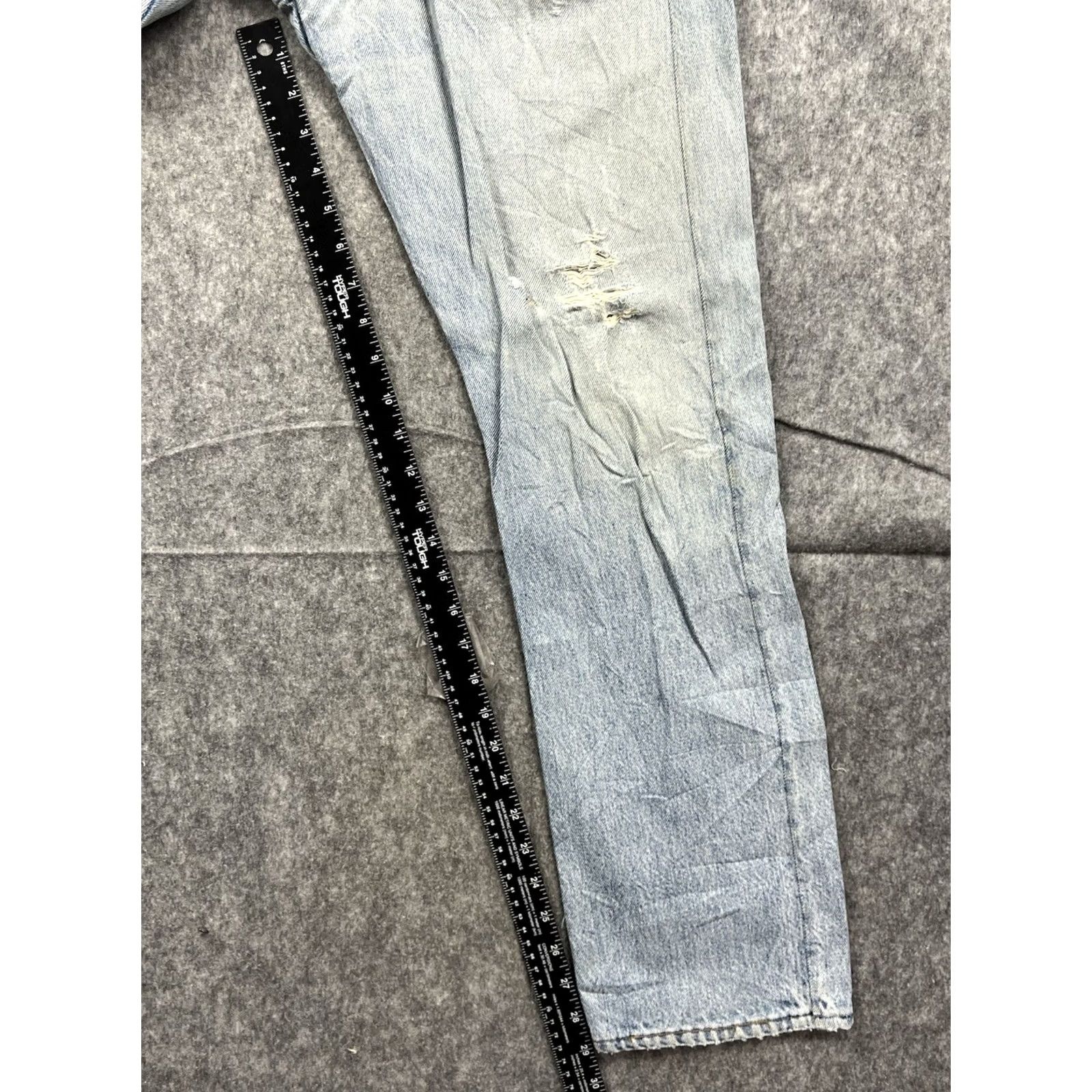 Levi's Levi's 752 Jeans Mens Regular Fit Straight Leg Light Wash 33x34 Denim Cotton Elastane Blue Casual Classic City Designer Jeans Mens Regular 34 Inseam Size US 33 - 5 Thumbnail