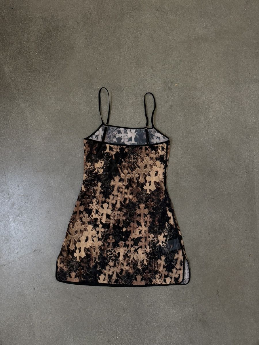 Chrome Hearts RARE!! Chrome Hearts Cross Print Mini Dress Short Size XS / US 0-2 / IT 36-38 - 2 Thumbnail
