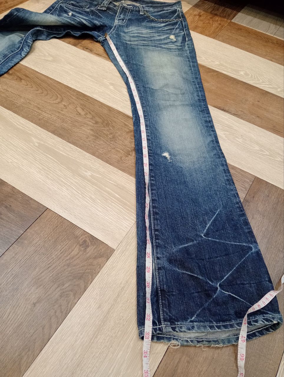 Japanese Brand JAPANESE CAVARIA STUDDED FLARED DISTRESSED JEANS - SIZE 44 Size US 32 / EU 48 - 14 Thumbnail