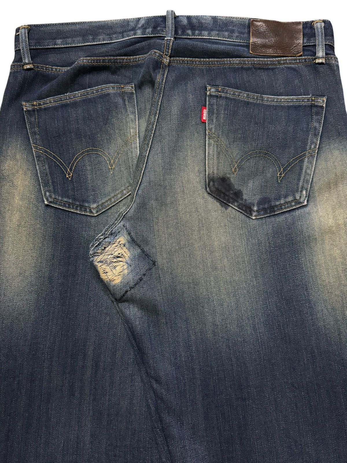 Edwin Vintage 90s Japan Edwin 504 Faded Wash Distress Straight Leg Size US 36 / EU 52 - 5 Thumbnail