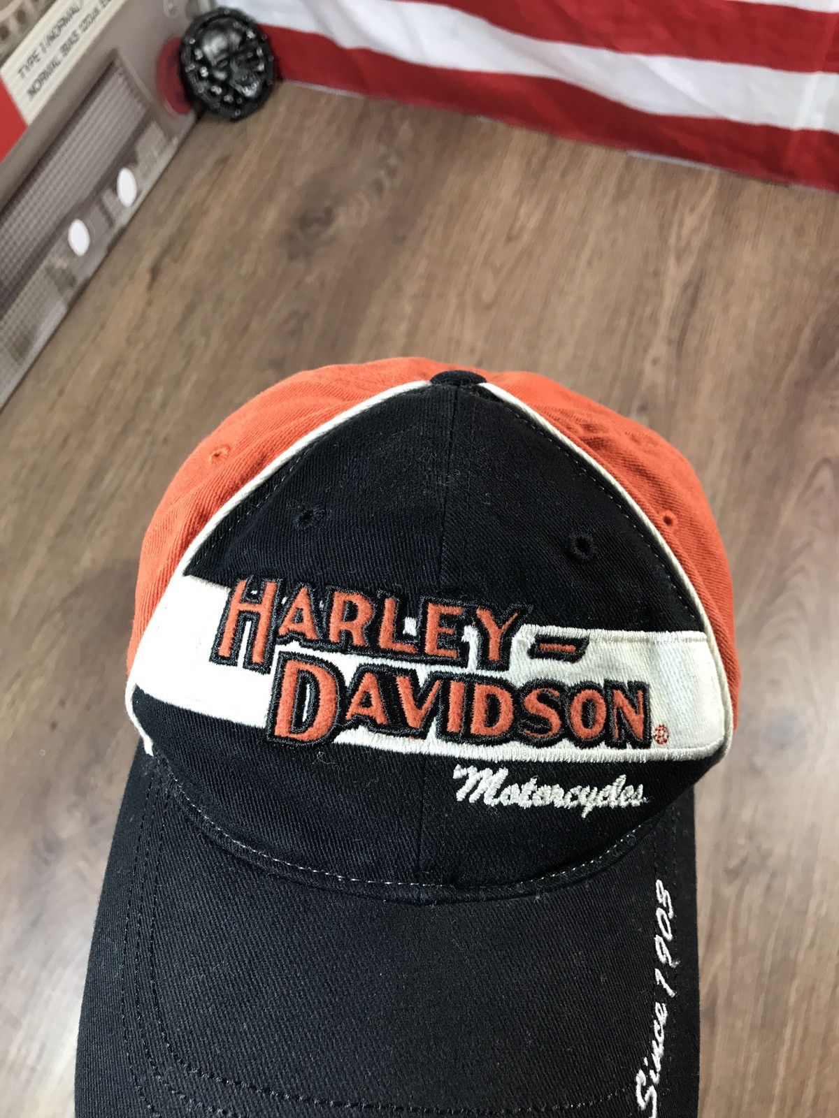 Harley Davidson × Vintage Vintage Harley Davidson Motor Cycles Cap Size M Size ONE SIZE - 2 Thumbnail