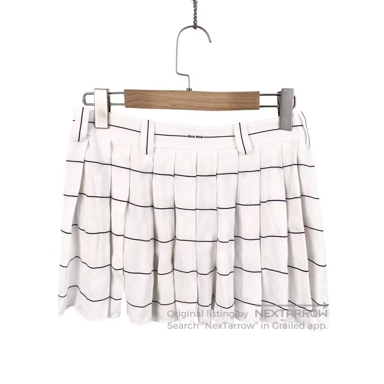 Miu Miu Miu Miu Pleated striped skirt| Size 24" / US 00 / IT 34 - 2 Thumbnail
