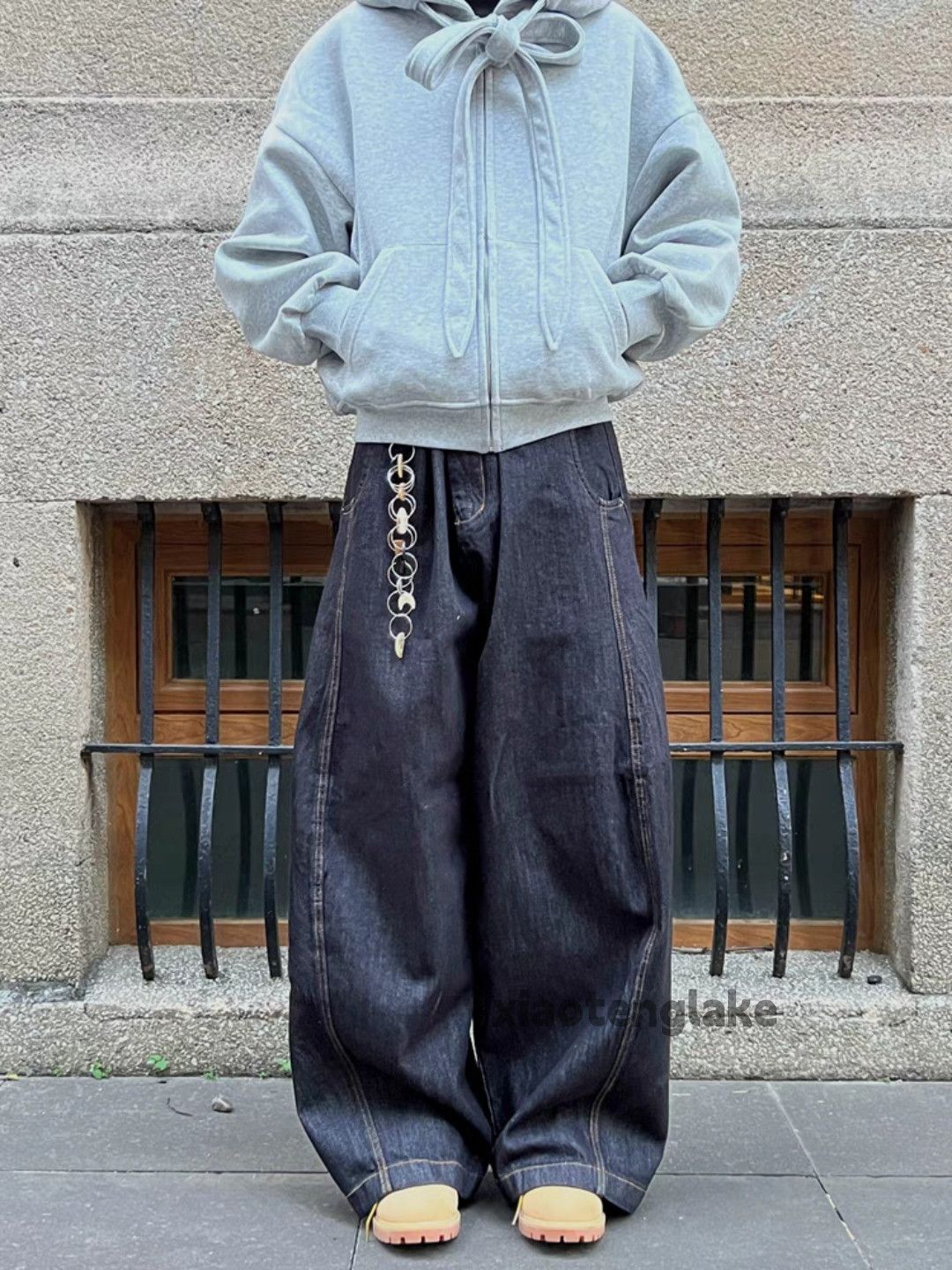 Designer × Jean × Vintage utility patchwork loose baggy skate hiphop jeans Size US 32 / EU 48 - 1 Thumbnail