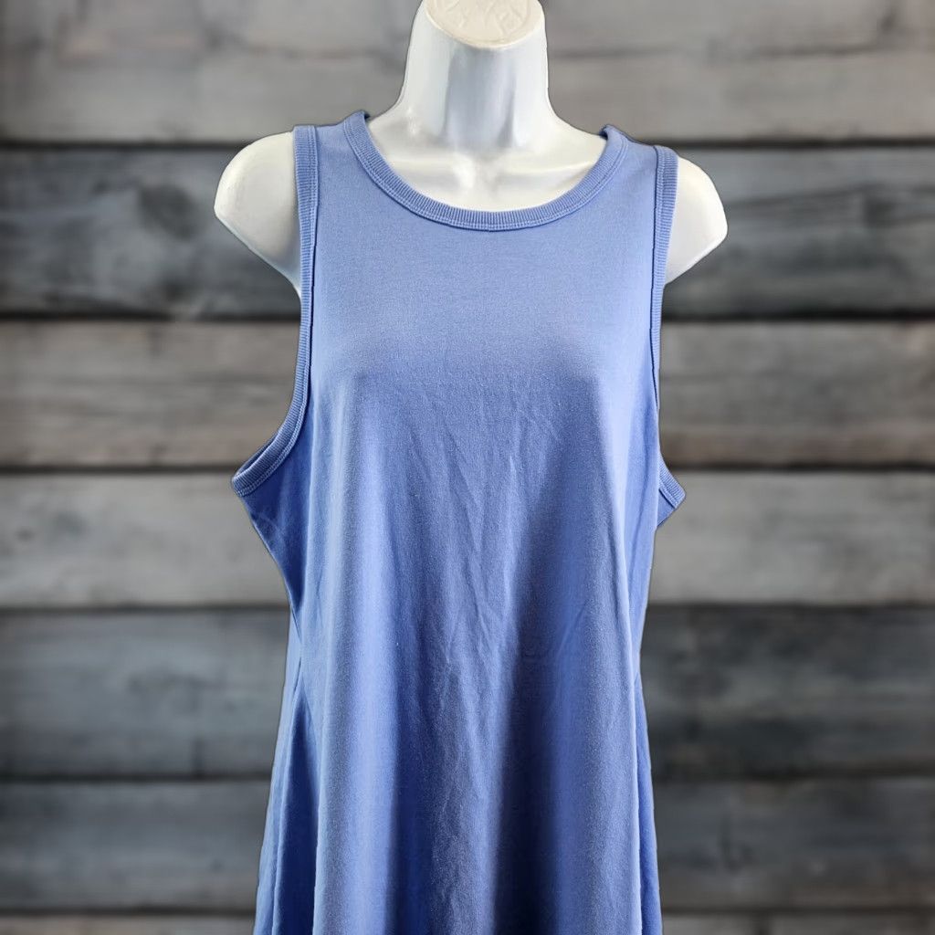 Vintage A New Day Dress Womens Sz Large Blue Sleeveless Cotton Blend Size L / US 10 / IT 46 - 1 Thumbnail