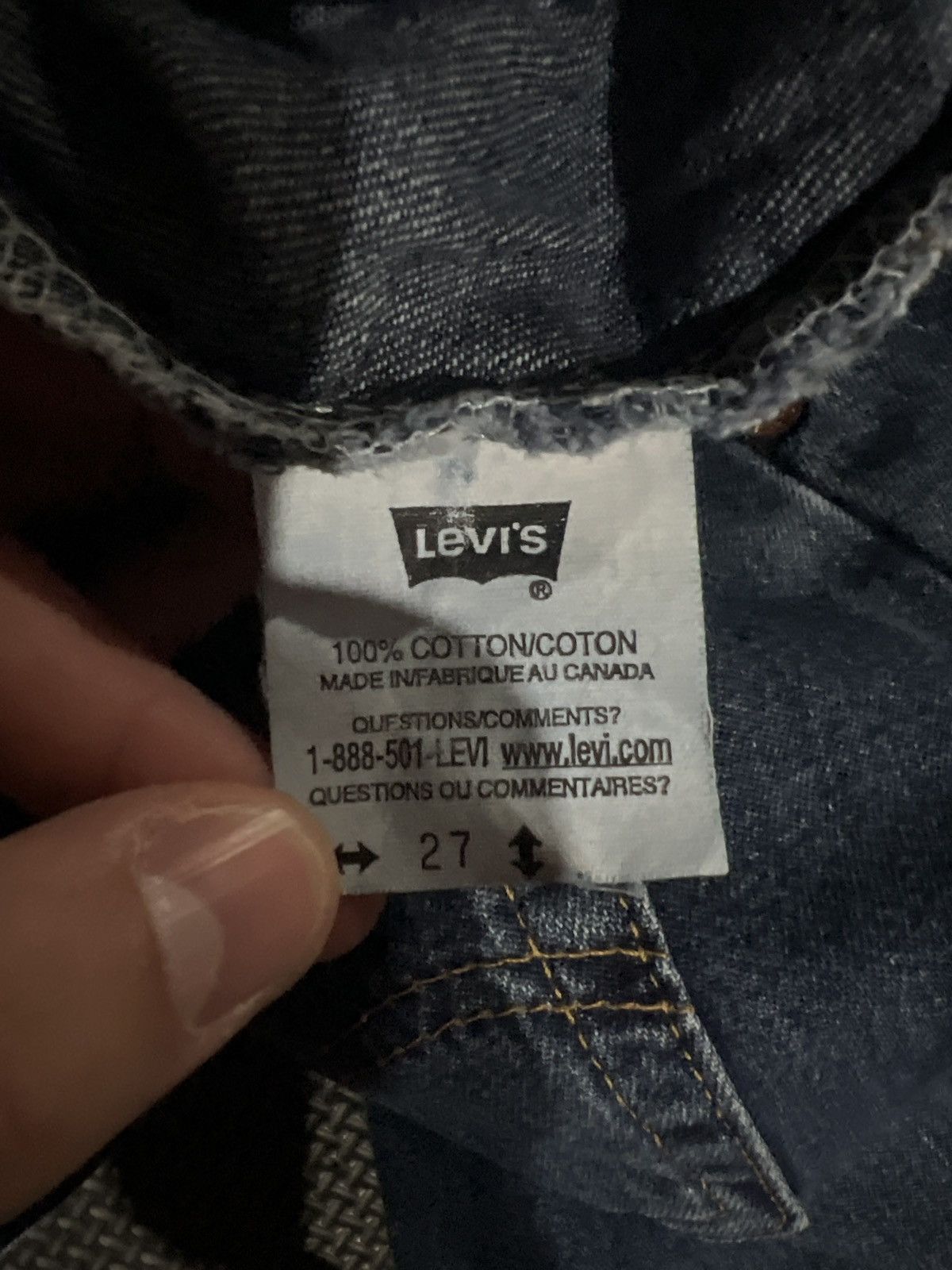 Levi's Vintage Orange Tab Levis Jeans Bootcut Blue Denim 90s Size US 27 - 2 Thumbnail