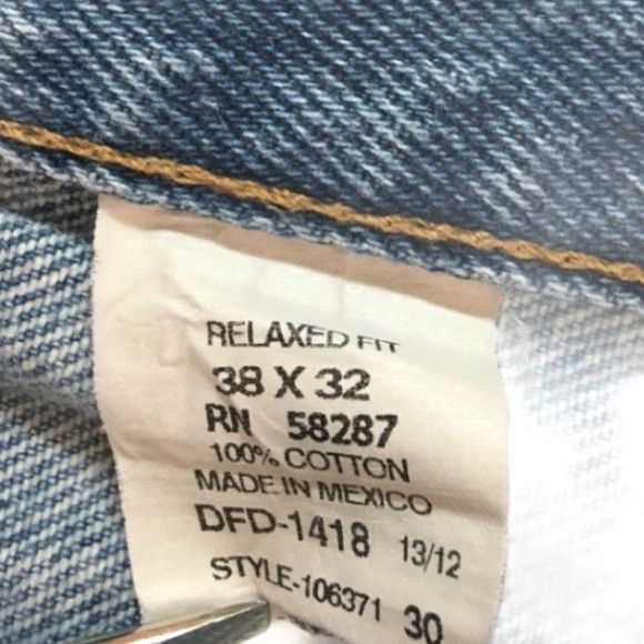 Vintage Mens Denim Jeans Straight Leg 5-Pocket High Rise Relaxed Fit Blue 38 Regular Inseam 32in Men's Cotton Vintage? No — Brand Unbranded Size US 38 / EU 54 - 7 Thumbnail