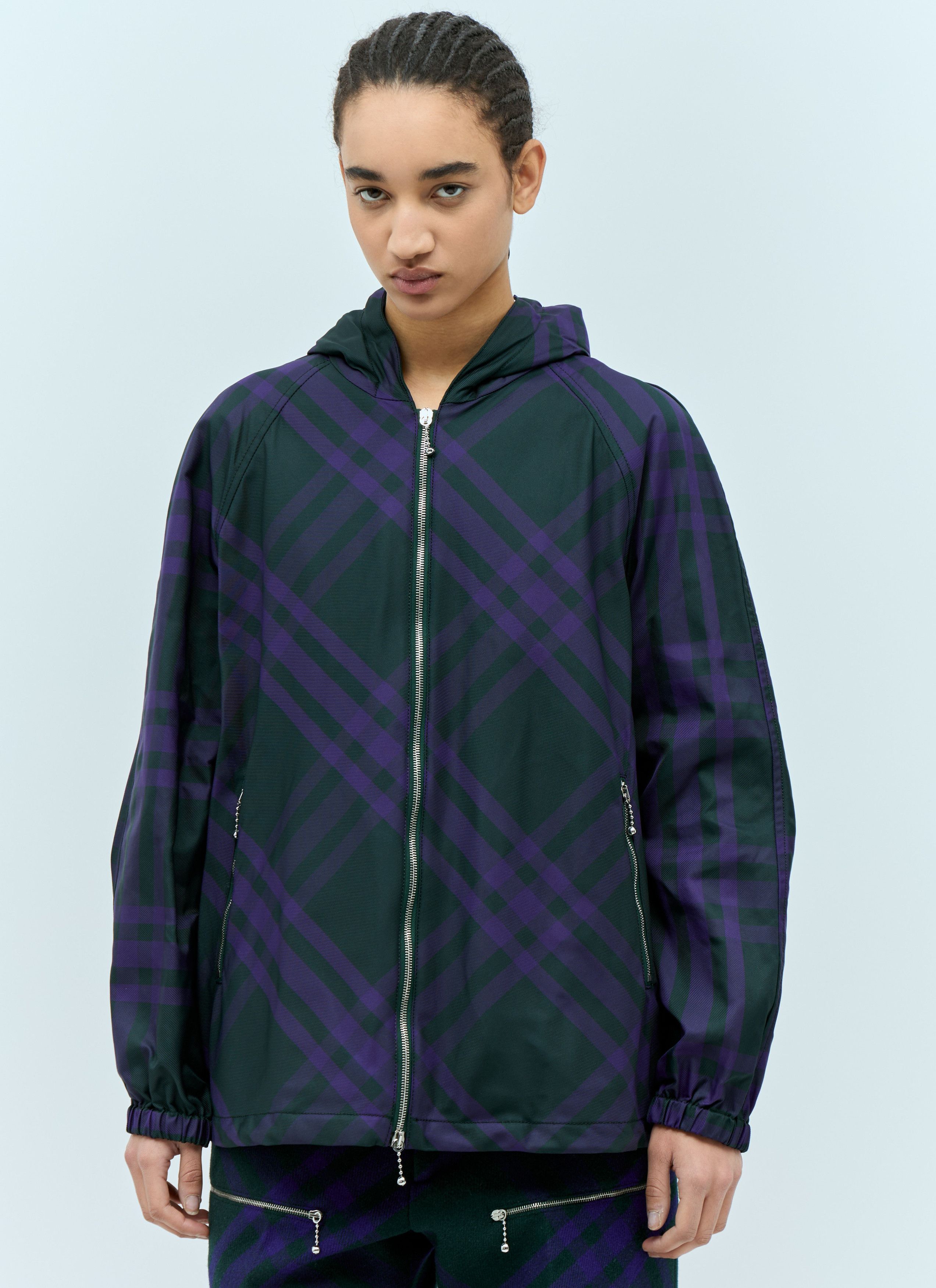 Burberry Check Nylon-Twill Windbreaker Jacket Size XXS / US 00 / IT 34 - 1 Thumbnail