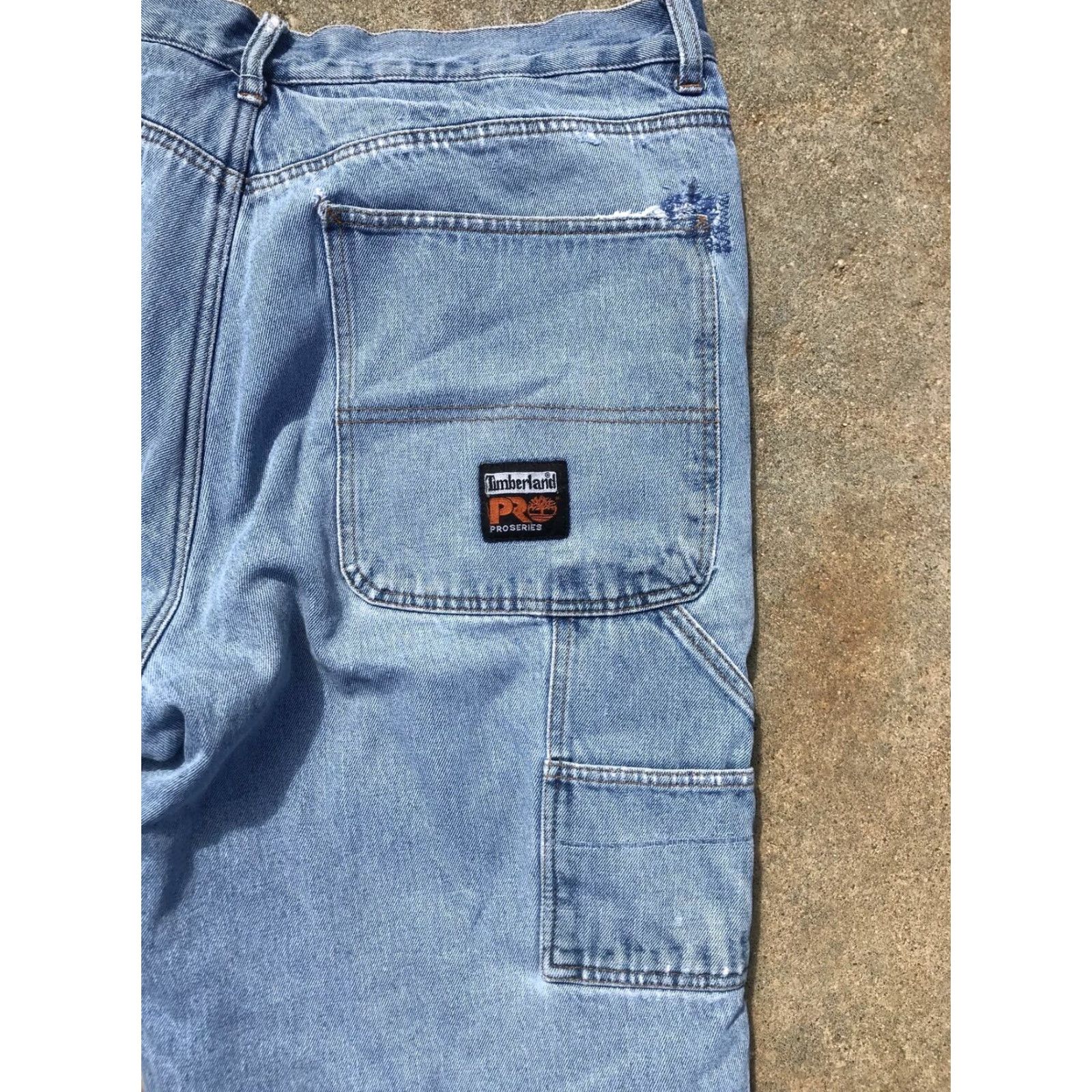Timberland VINTAGE Timberland Pro Series Fleece Lined Insulated Jeans Men's 36 Blue Workwear Carpenter Straight Size 38 x 32 Size US 36 / EU 52 - 7 Thumbnail