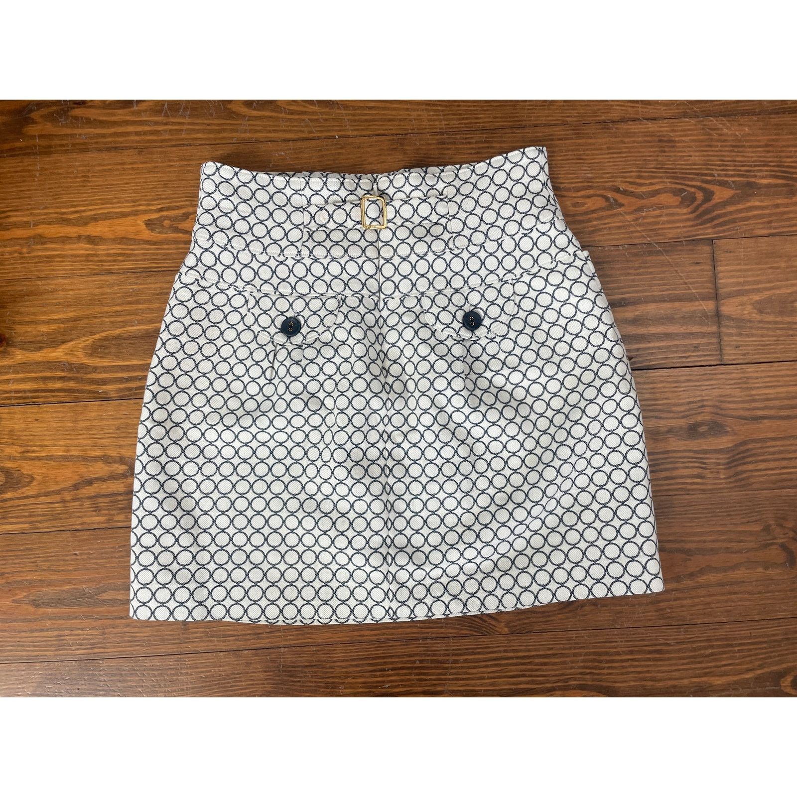 Anthropologie Anthropologie Sine Button Front Geometric Print Skirt, 4 Size 27" / US 4 / IT 40 - 5 Thumbnail