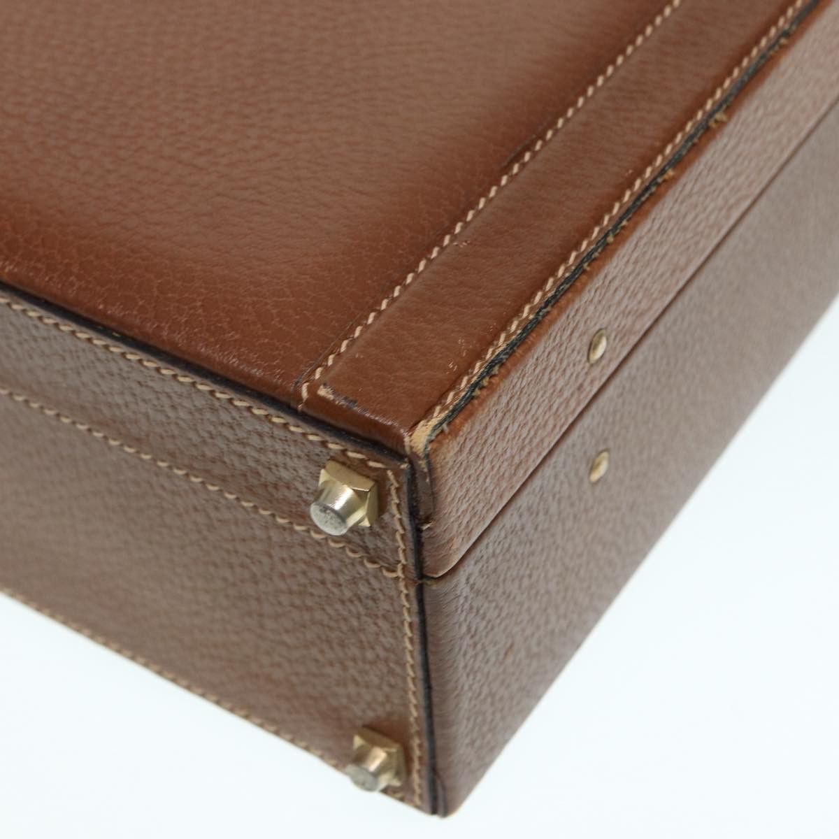 Loewe LOEWE Anagram Attache Case Trunk Leather Brown Gold Size ONE SIZE - 15 Thumbnail