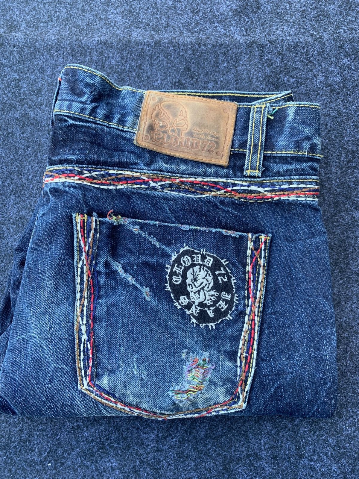 14th Addiction DISTRESSED CLOUD 72 JEANS Size US 36 / EU 52 - 10 Thumbnail