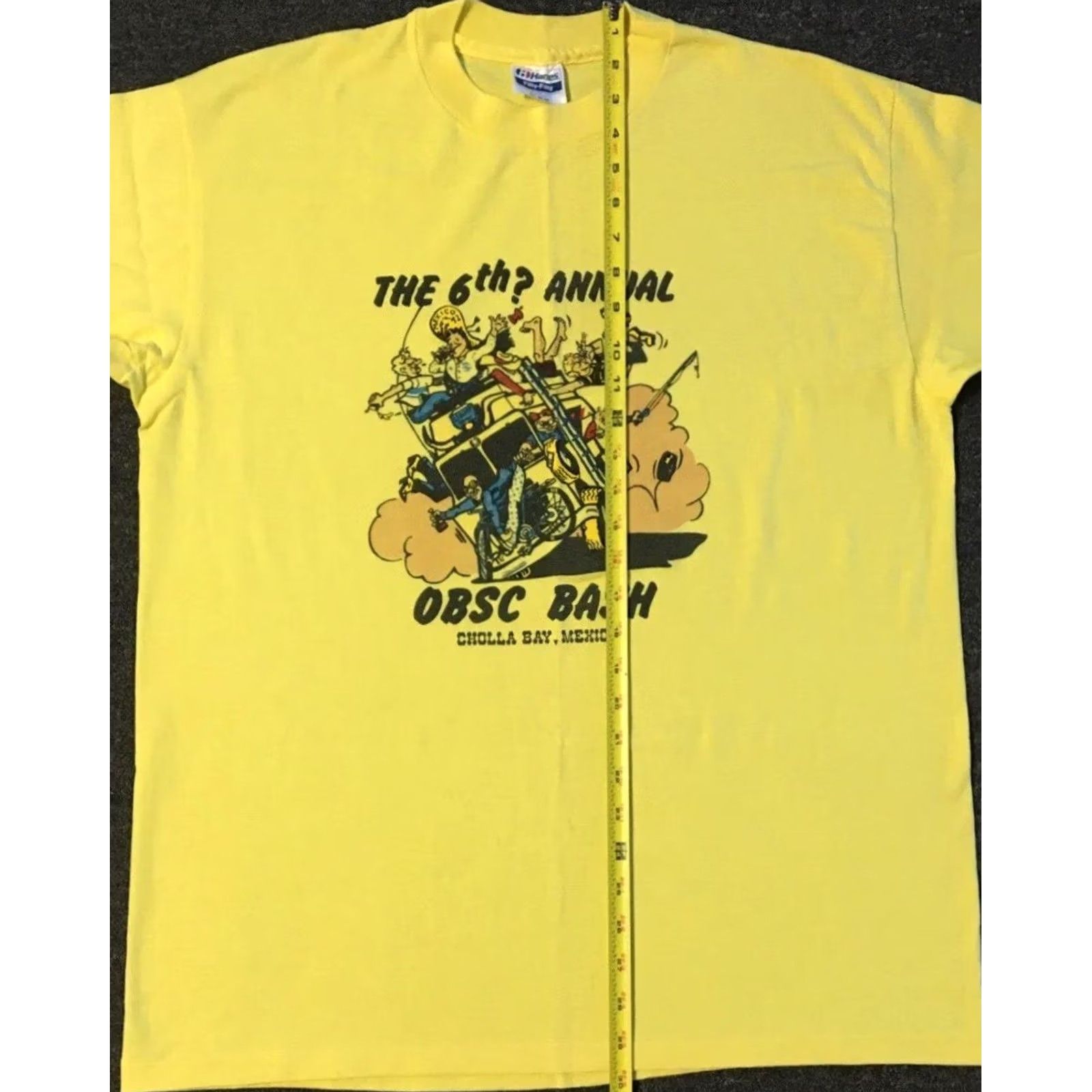 Vintage VINTAGE 80s OBSC Bash Mexico Shirt XL BeER Biker Beach Bar Funny Drinking Grunge 90s Shirt Mens XL Yellow Mexico Graphic Tee Size US XL / EU 56 / 4 - 6 Thumbnail