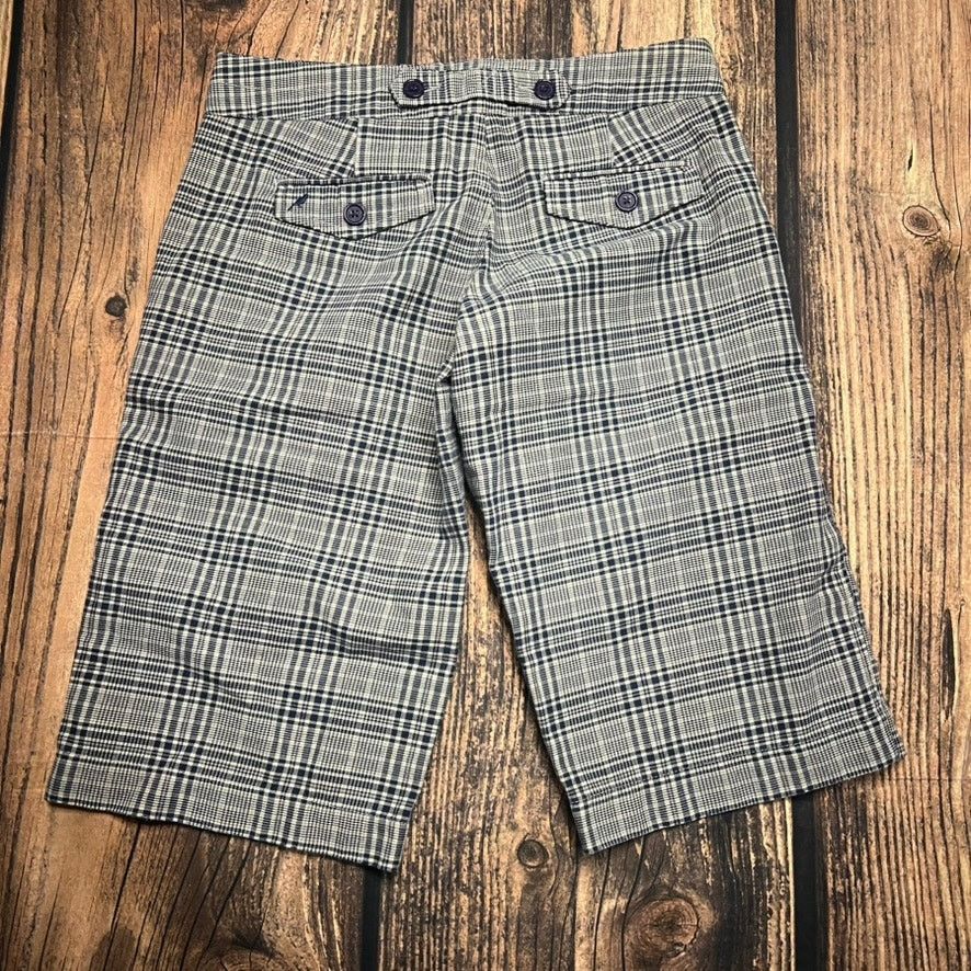 Fossil Fossil Women's Plaid Bermuda Shorts Size 8 Gray Checkered Size 30" / US 8 / IT 44 - 3 Thumbnail