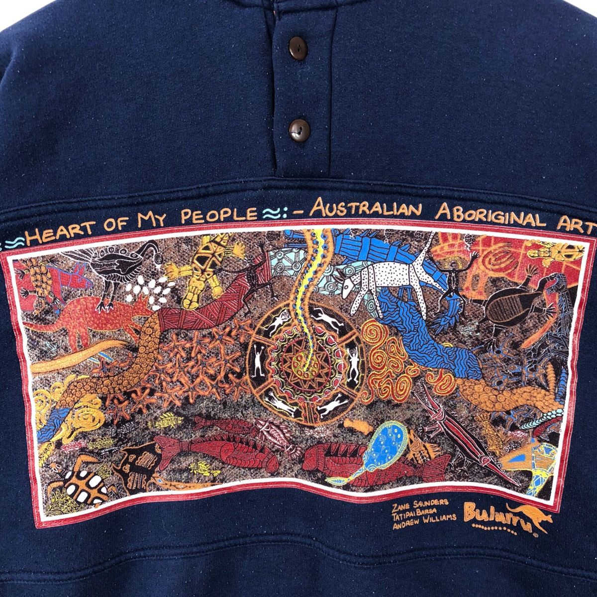 Vintage Vintage ART BULURRU AUSTRALIA Artist Half Button Sweatshirt Size US S / EU 44-46 / 1 - 3 Thumbnail