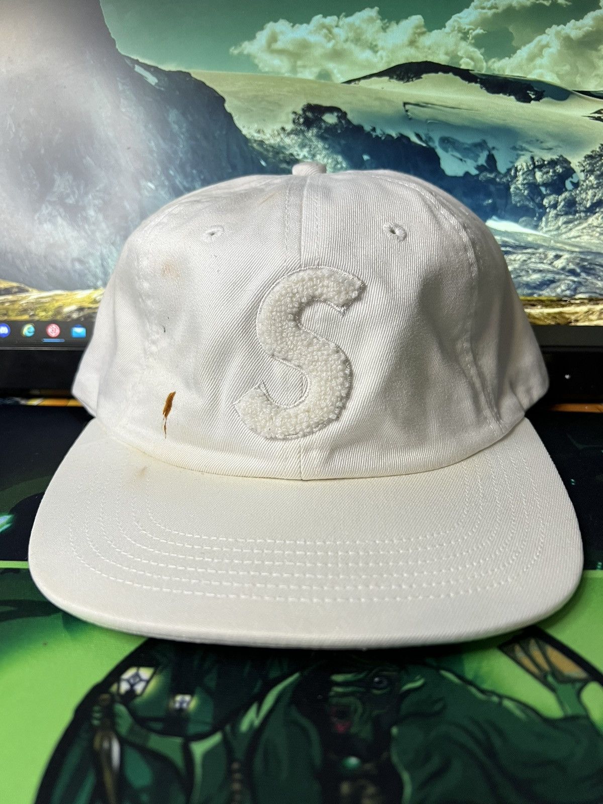 帽子 supreme s cap gray Supreme S Logo 6 Panel SS15 OG Cap Hat Grey Brand New RARE