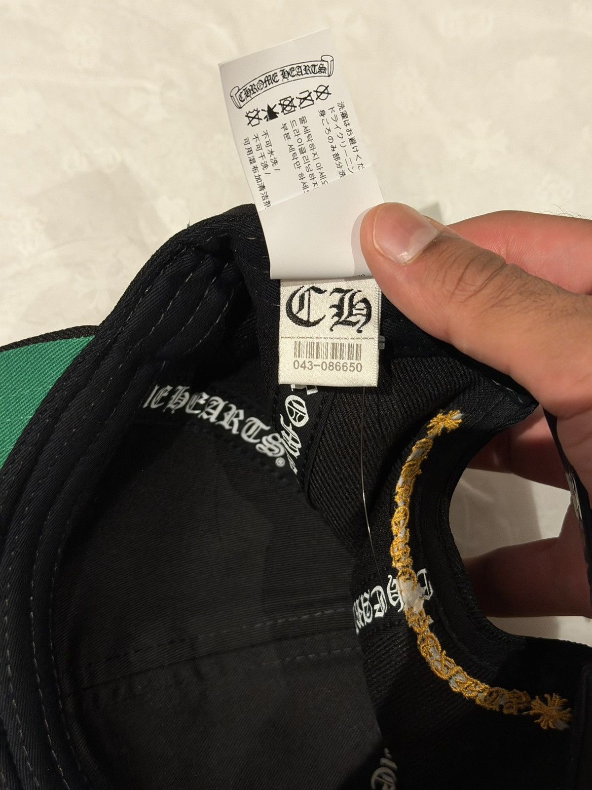 Chrome Hearts Chrome Hearts Black Gold CH Baseball Cap Embroidered Logo Size ONE SIZE - 4 Thumbnail