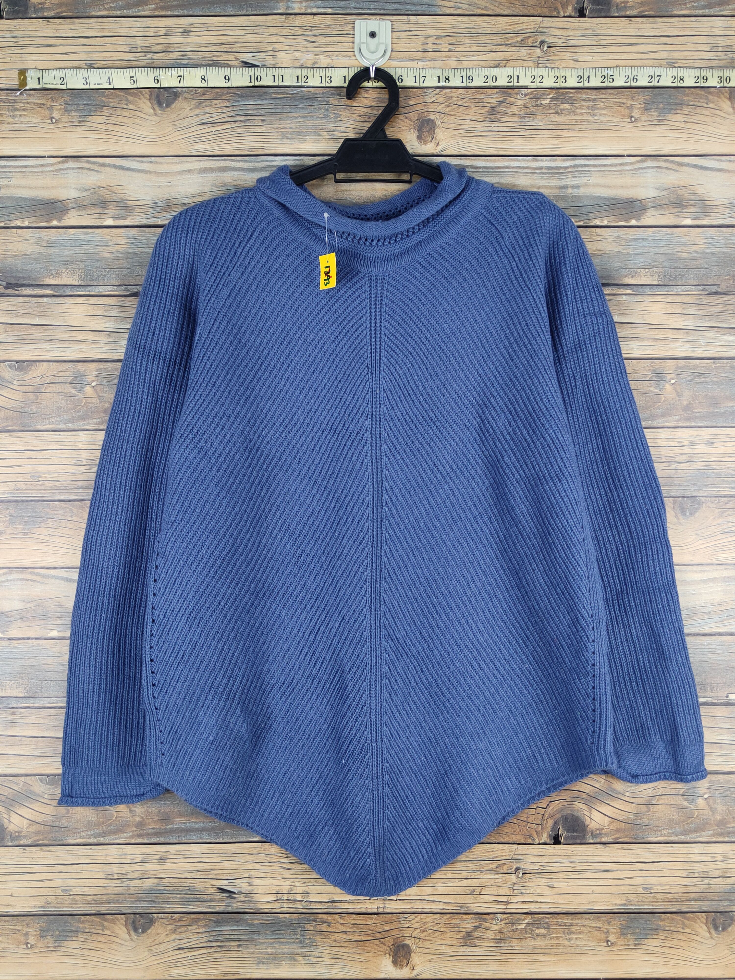 Homespun Knitwear × Japanese Brand × Vintage Japanese Brand Blue Knitwear Sweatshirts #W1145 Size L / US 10 / IT 46 - 1 Thumbnail