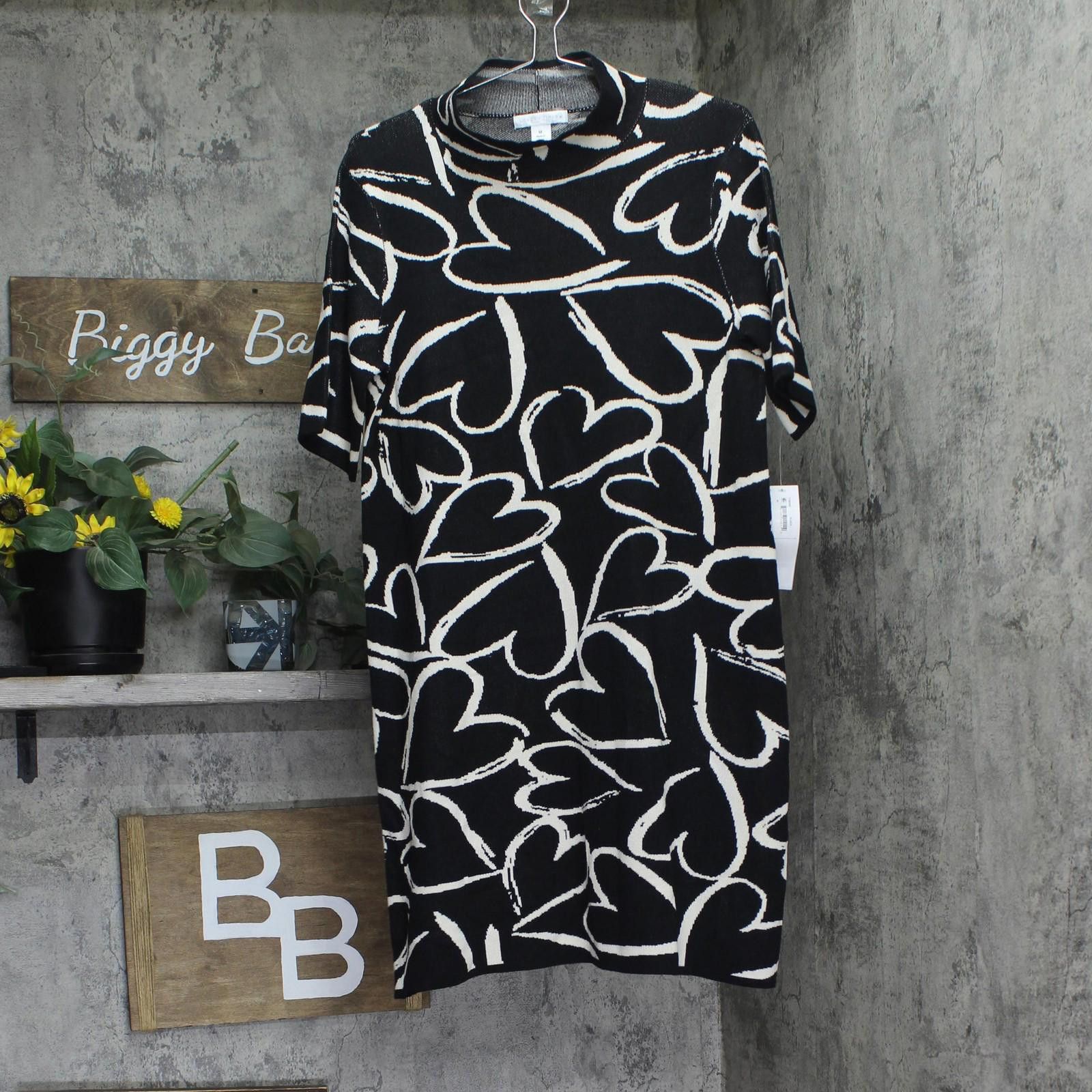 london times black and white dress London Times T6665M