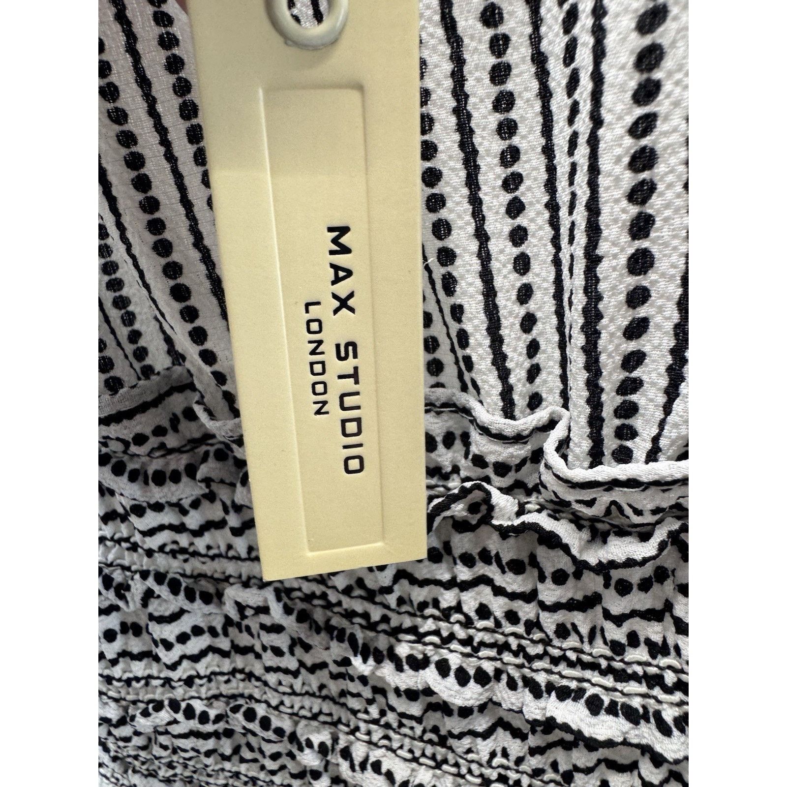 Other Max Studio NWT Smocked Waist Wide Leg Crepe Jumpsuit Black Size 30" / US 8 / IT 44 - 7 Thumbnail