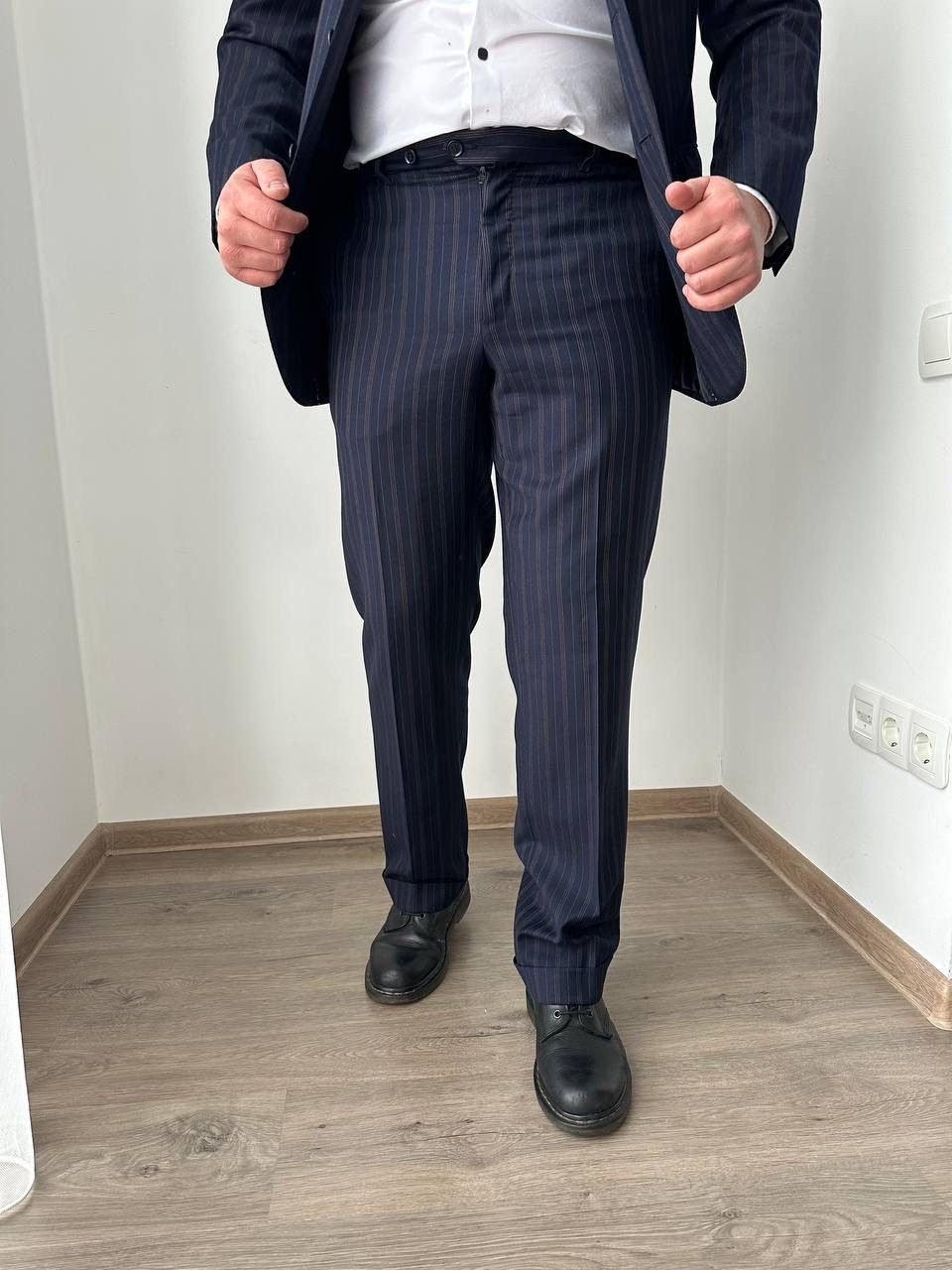 Pal Zileri × Vintage Vintage Pal Zileri Striped Virgin Wool Super Suit Size 48S - 7 Thumbnail
