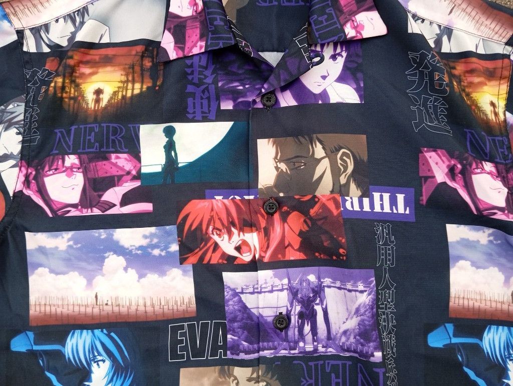 Japanese Brand Evangelion Fullprint AOP Hawaii shirt Size US M / EU 48-50 / 2 - 2 Thumbnail