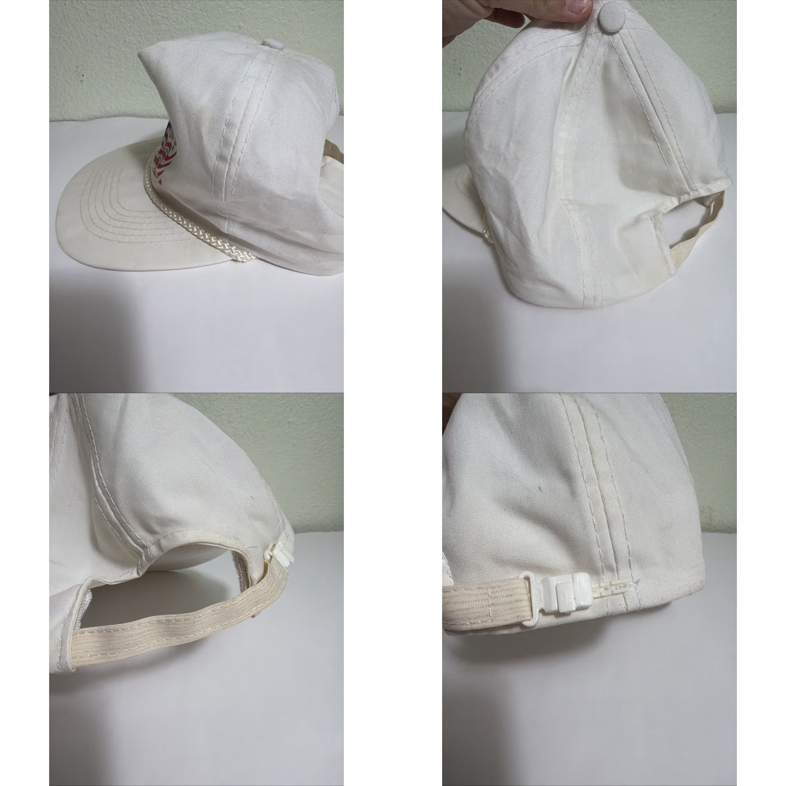 Vintage VINTAGE Clinton’s Nuts Strapback Hat White Adjustable Baseball Cap Men One Size 90s Politics Size ONE SIZE - 8 Thumbnail