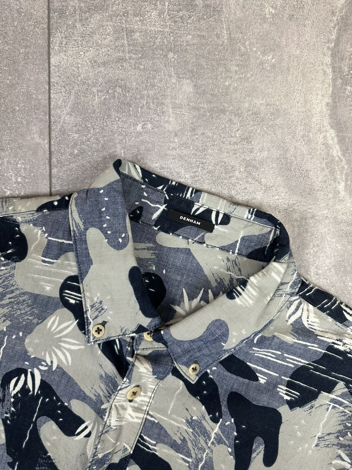 DENHAM Vintage Luxury Denham Shirts Button Up Flover Print Size US XL / EU 56 / 4 - 4 Thumbnail