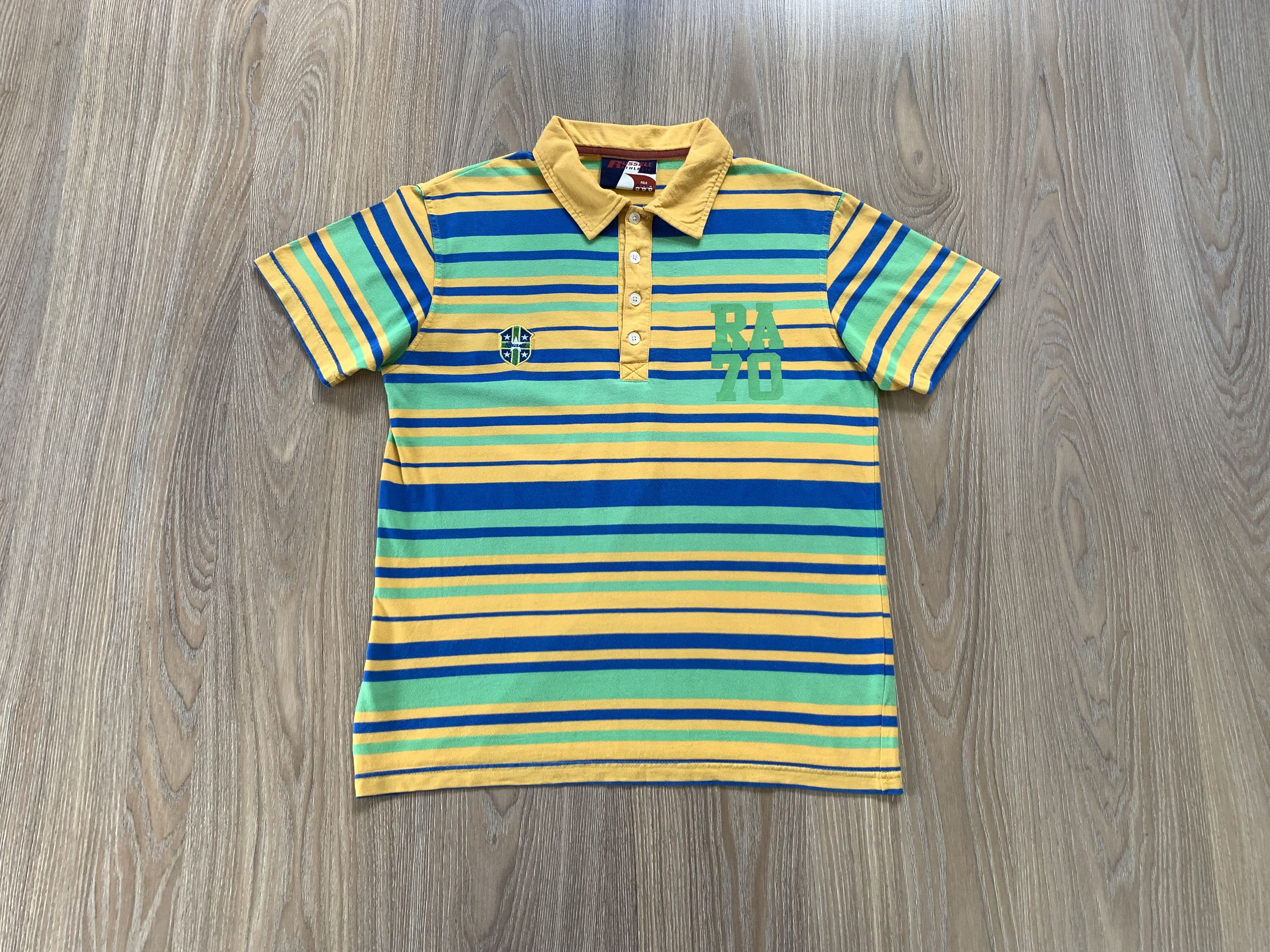Russell Athletic Vintage Russel Athletic Brasil Cotton Stripe Polo Size US S / EU 44-46 / 1 - 1 Thumbnail