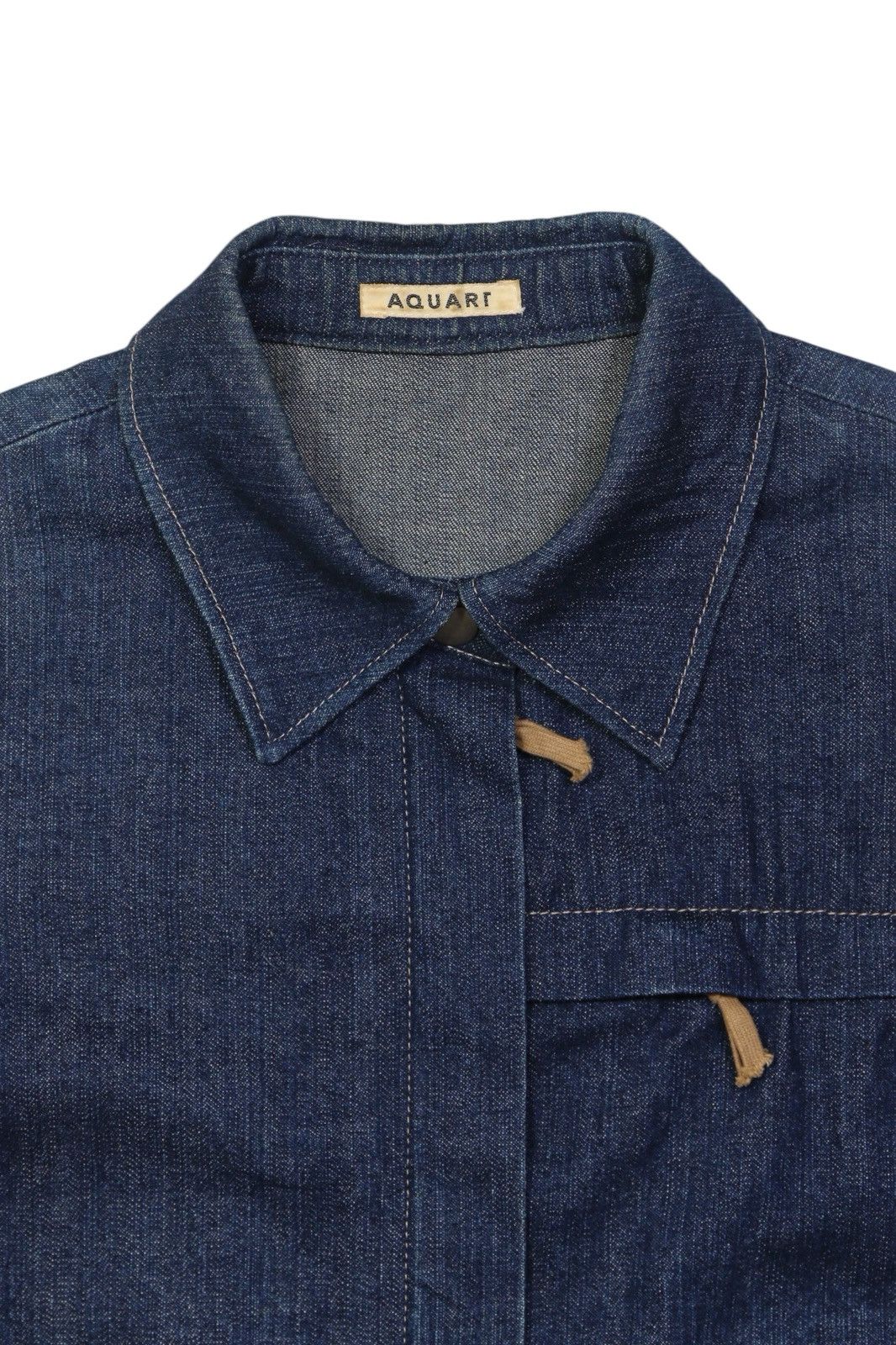 Japanese Brand × Vintage 1990s AQUART OVER SLEEVES DENIM ZIP UP JACKET Size US M / EU 48-50 / 2 - 3 Thumbnail