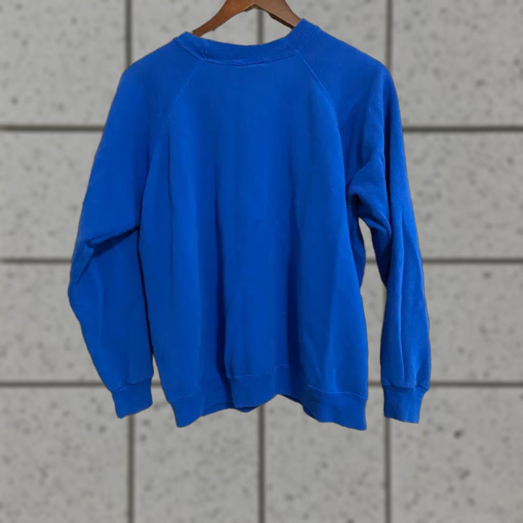 Hanes VINTAGE Hanes 50/50 Crew Neck Pullover Sweater Blue Blank Sz Large Made in USA Mens Pullover Crew Neck 50/50 USA Blue Hanes Sz L Mens Size US L / EU 52-54 / 3 - 1 Thumbnail