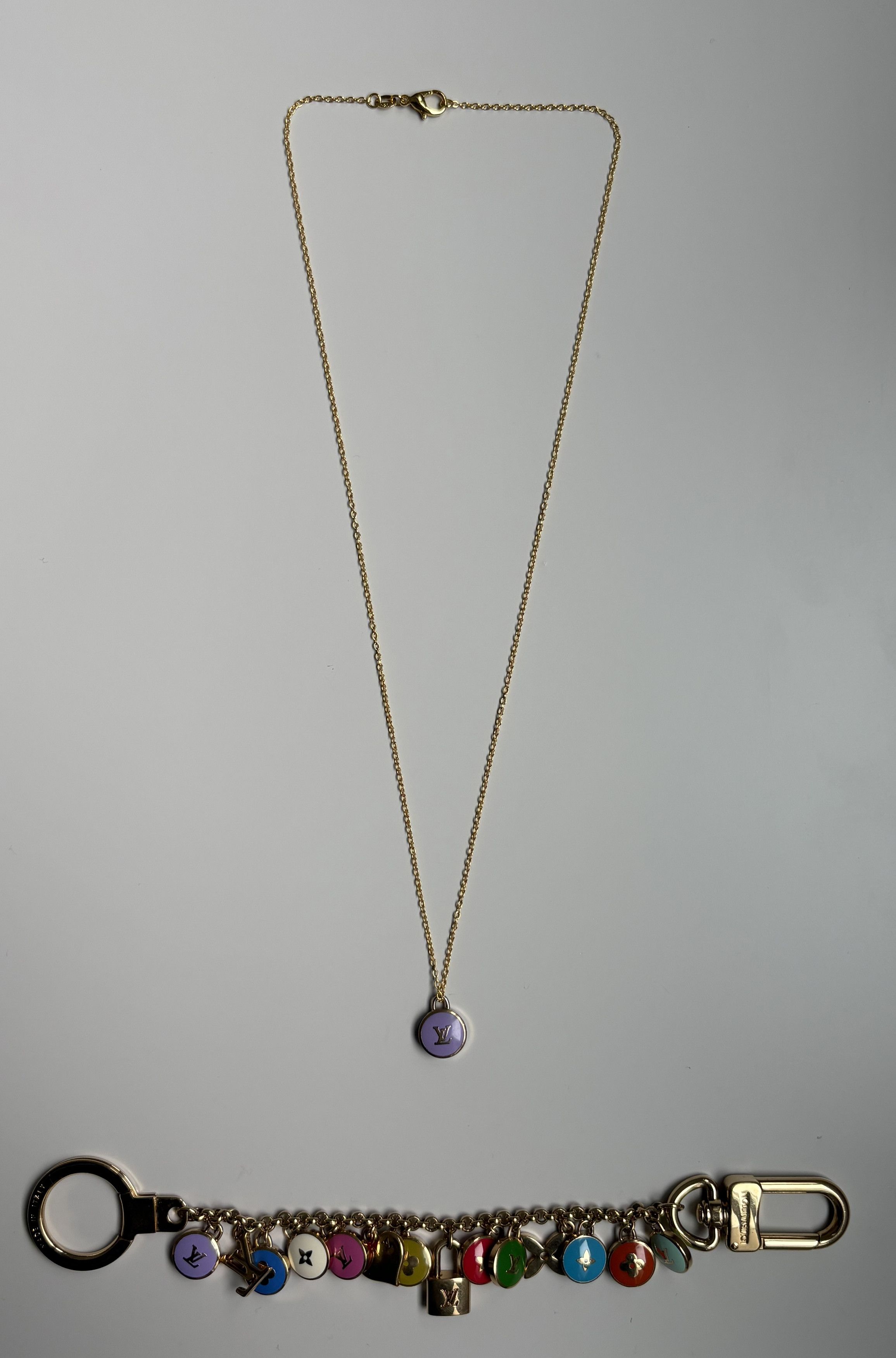 Louis Vuitton Louis Vuitton Purple Logo Pendant Necklace Size ONE SIZE - 3 Thumbnail