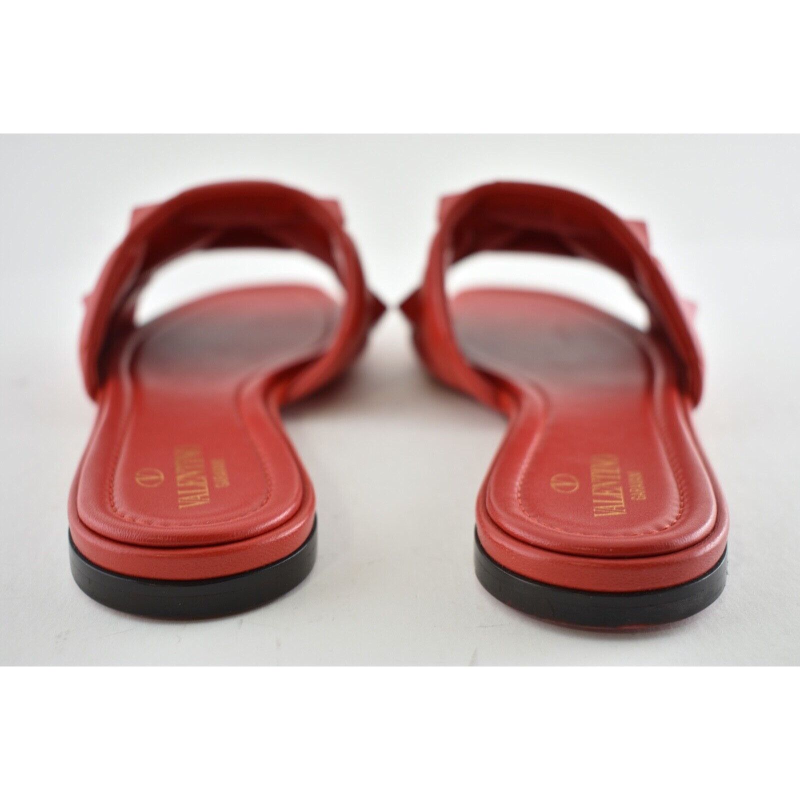 Valentino Valentino Rockstud Roman Stud Red Leather Quilted Slide Size US 6.5 / IT 36.5 - 11 Thumbnail