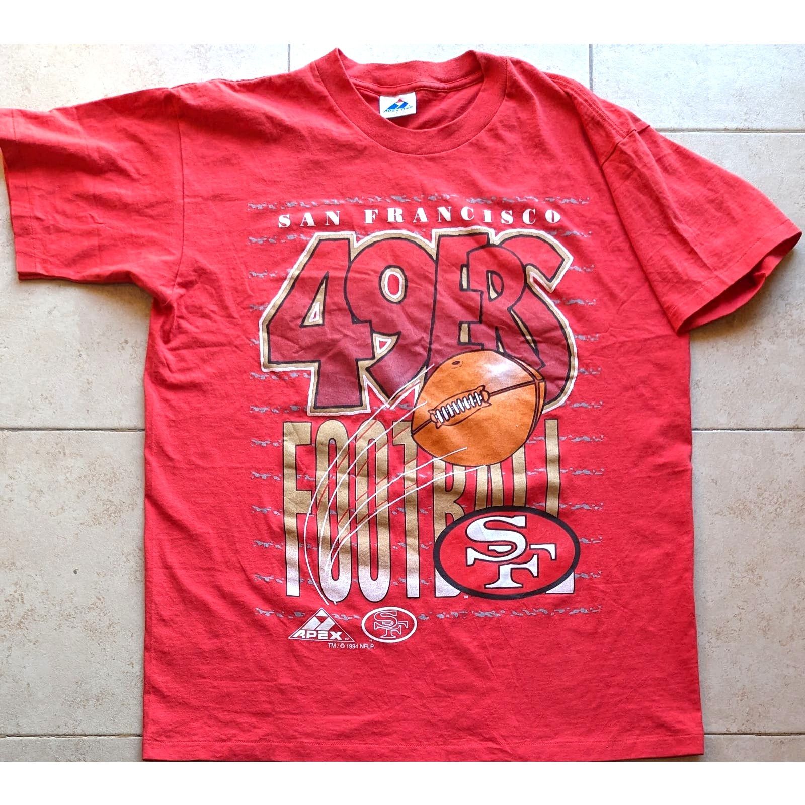 Apex SF 49ers 90s APEX One tee Graphic Bubble shirt L red NFL vtg Size US L / EU 52-54 / 3 - 1 Thumbnail