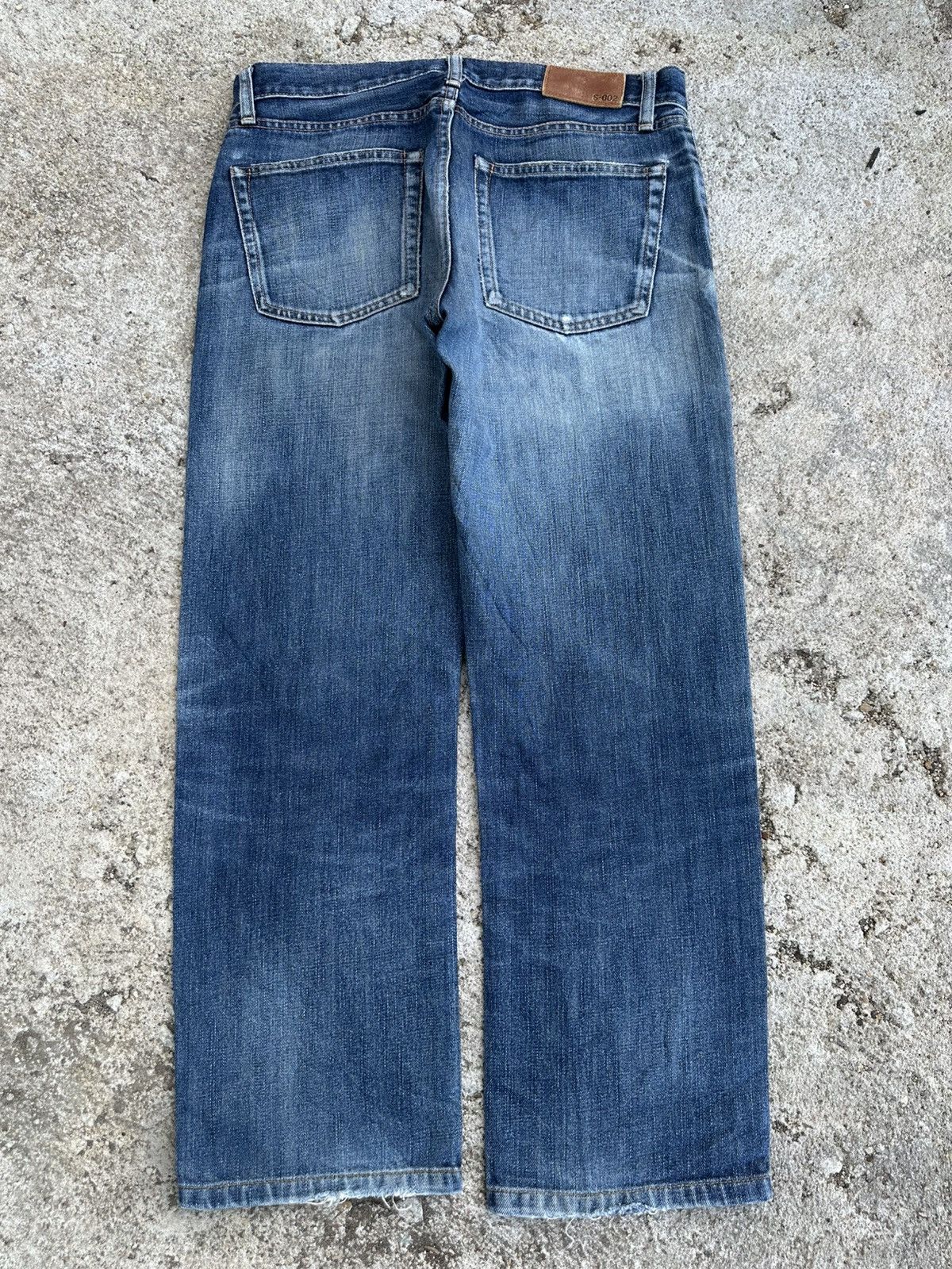 Undercover × Uniqlo Vintage Uniqlo S-002 Distressed Indigo Blue Jeans W32 Size US 32 / EU 48 - 7 Thumbnail