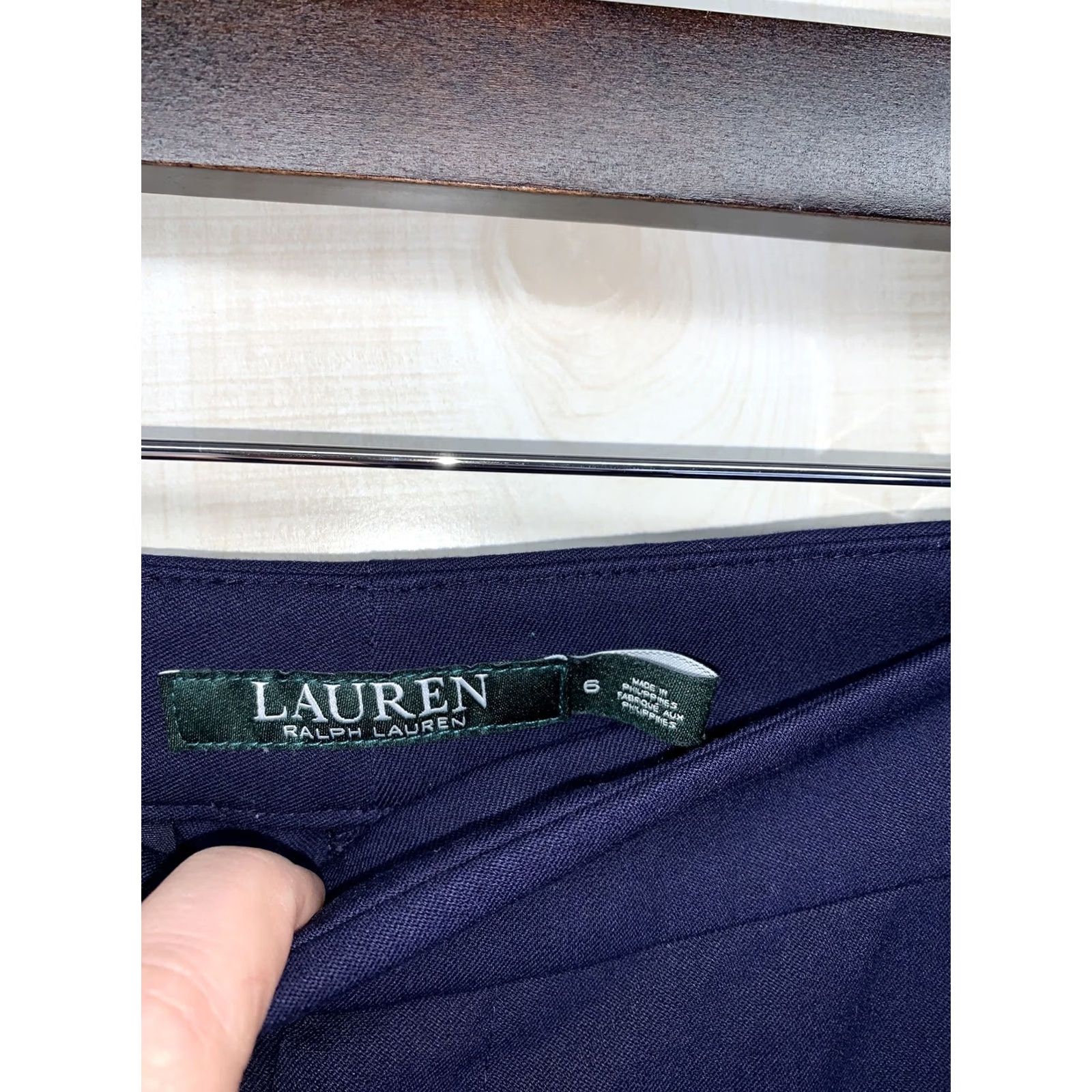 Ralph Lauren VINTAGE? No. Lauren Ralph Lauren Women’s Dress Pants Flare Blue Career 6 Pants Women Slim? Size 28" / US 6 / IT 42 - 5 Thumbnail