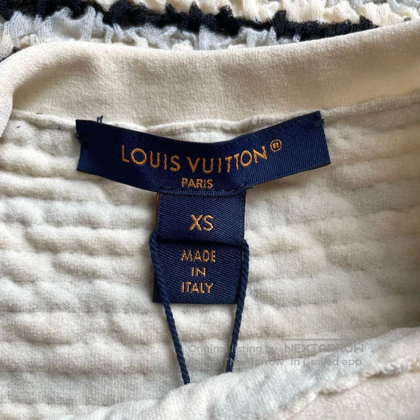 Louis Vuitton LV Pleated Texture Horizontal Stripe T. Size XS / US 0-2 / IT 36-38 - 4 Thumbnail