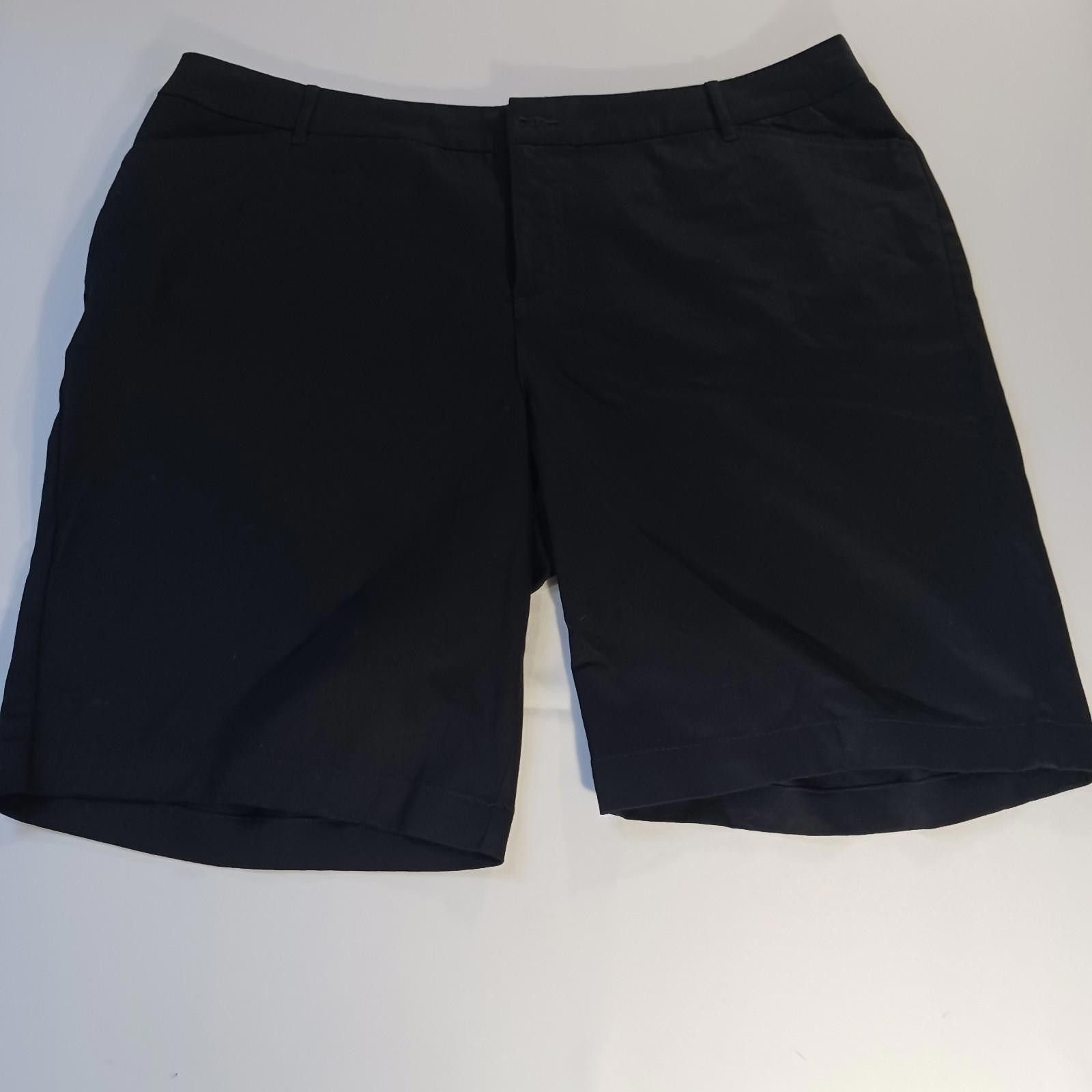 St. Johns Bay St John's Bay Womens Black Bermuda Shorts Size 24W (44×11.5) Size 42" / US 20 - 1 Thumbnail